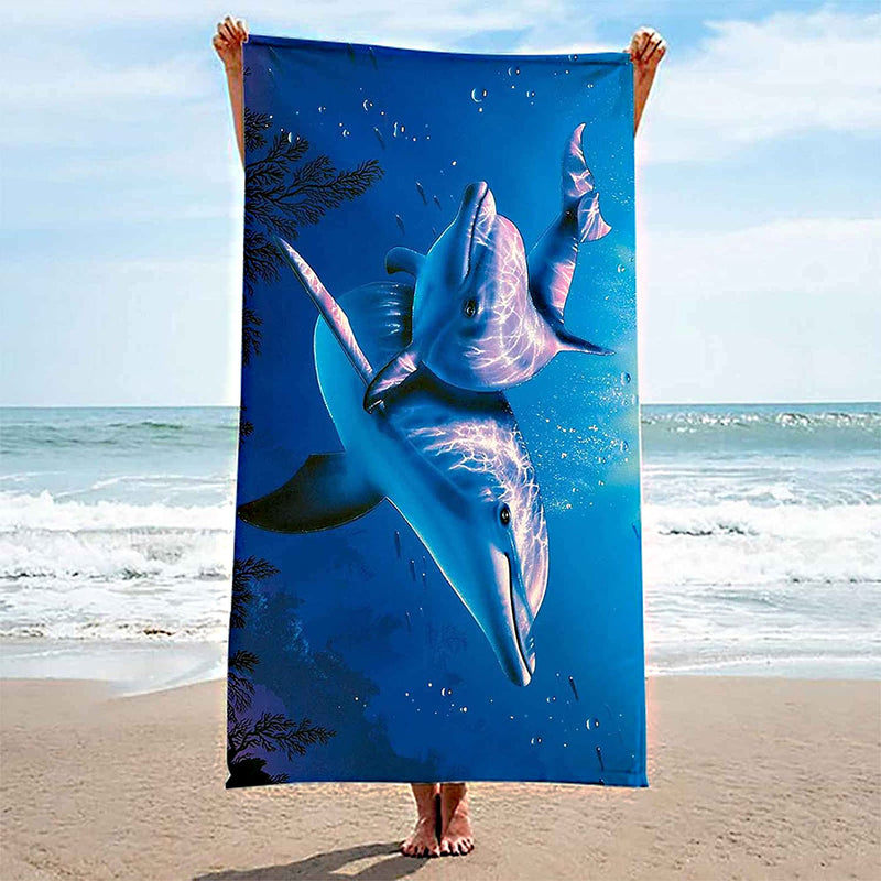 Travel Deep Sea Dolphin Beach Towel - Customization Trend