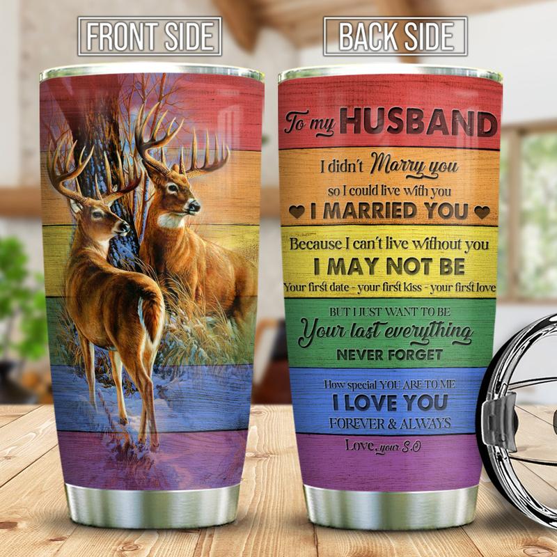 Deer Couple To My Husband The Day I Met You Couple Stainless Steel Tumbler