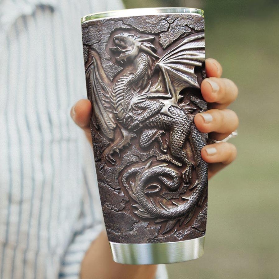 Dragon 4D Type 2 Stainless Steel Tumbler, Dragon Lovers Stainless Steel Tumbler