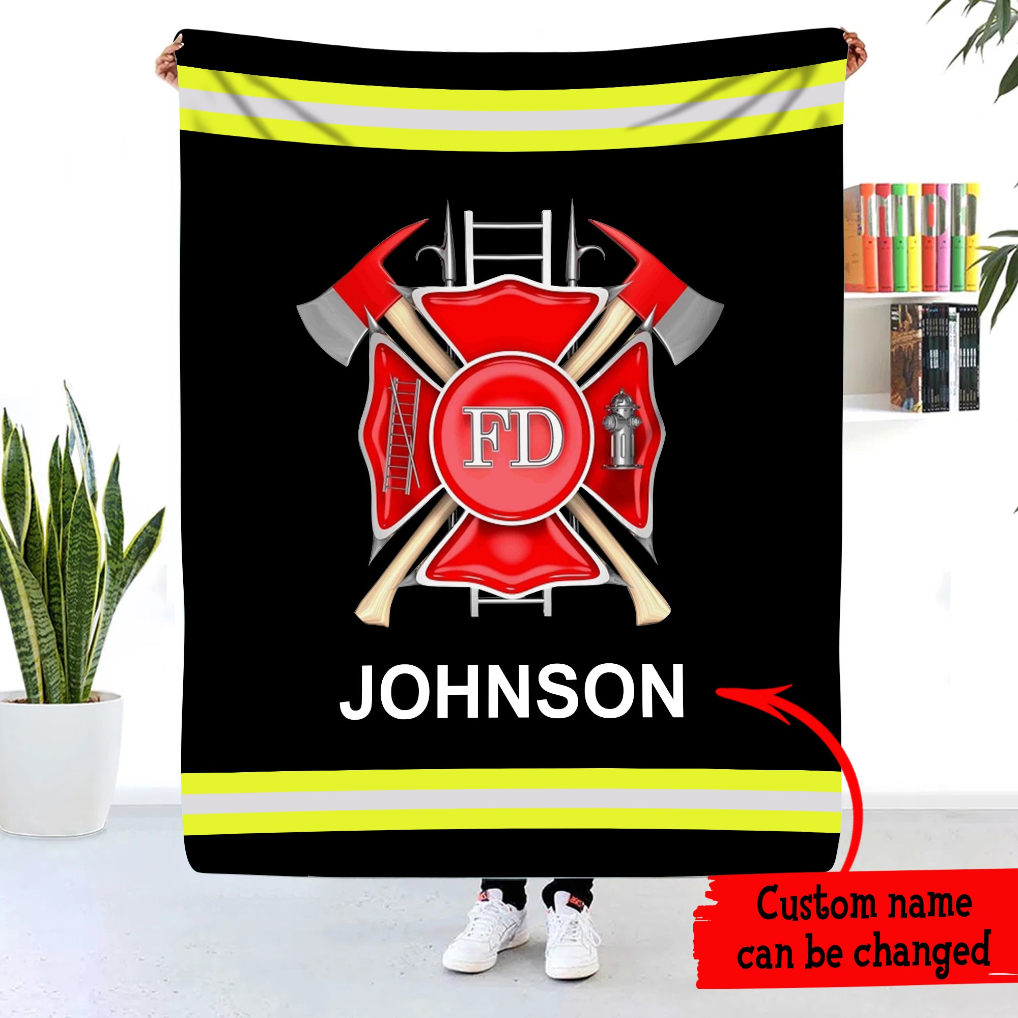 Personalized  Firefighter  Blanket , Custome Friend Blanket
