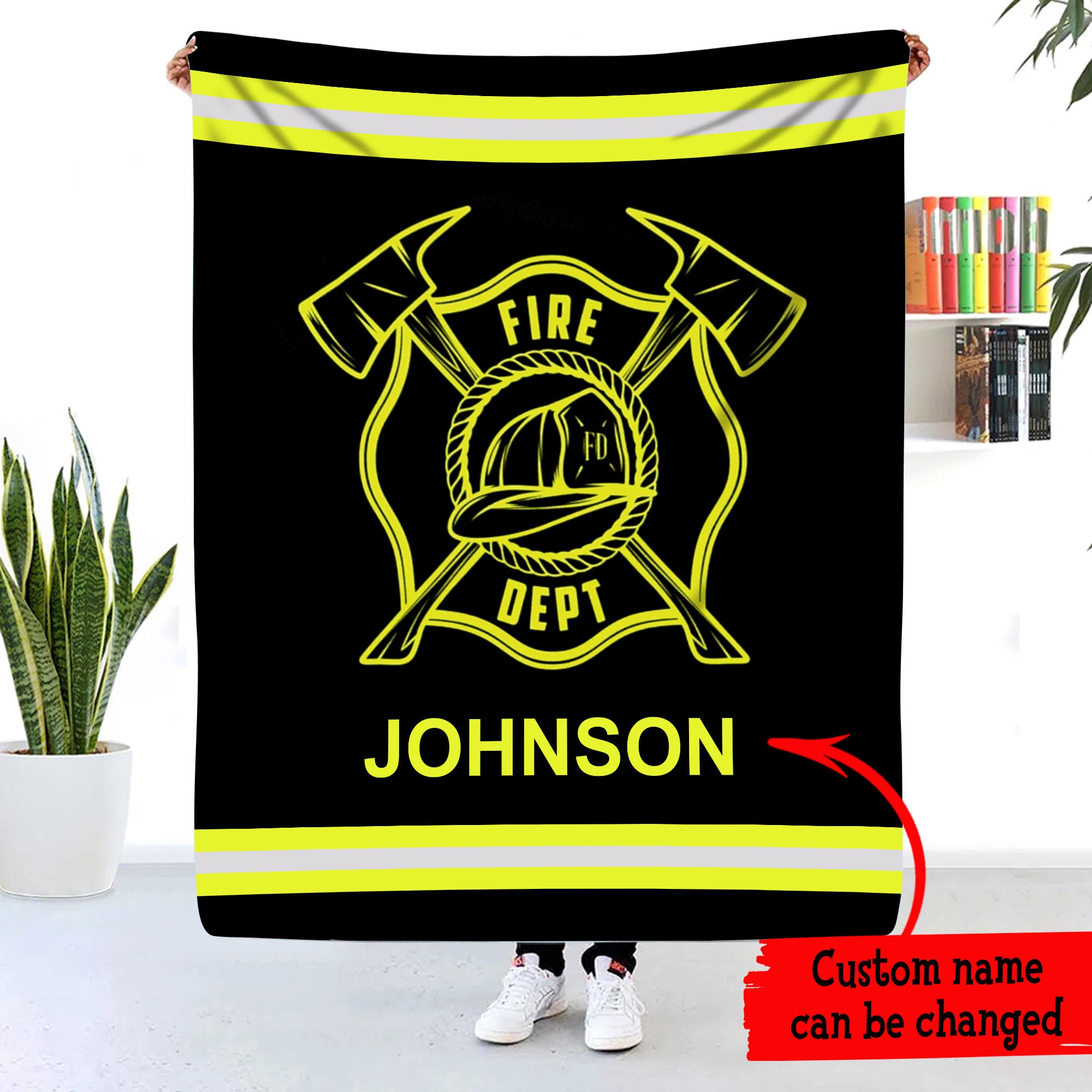 Personalized  Firefighter  Blanket , Custome Friend Blanket