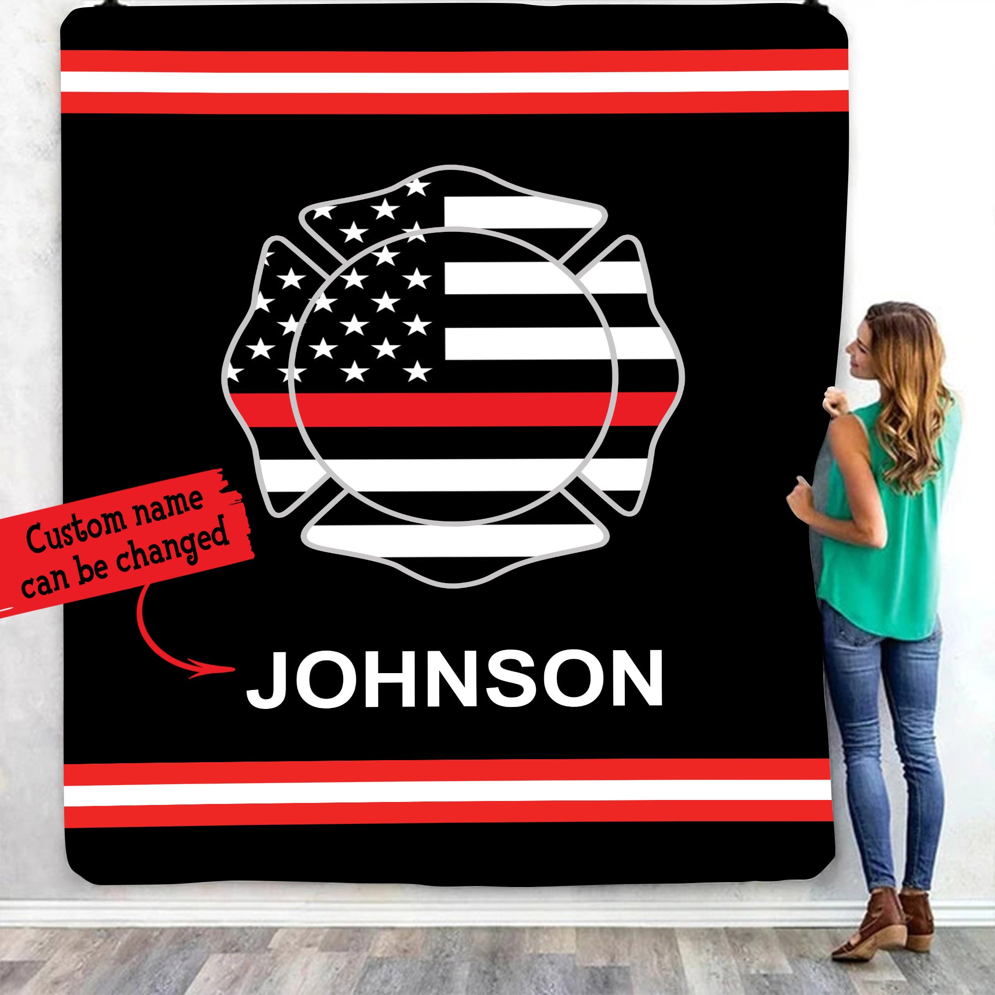 Personalized  Firefighter  Blanket , Custome Friend Blanket