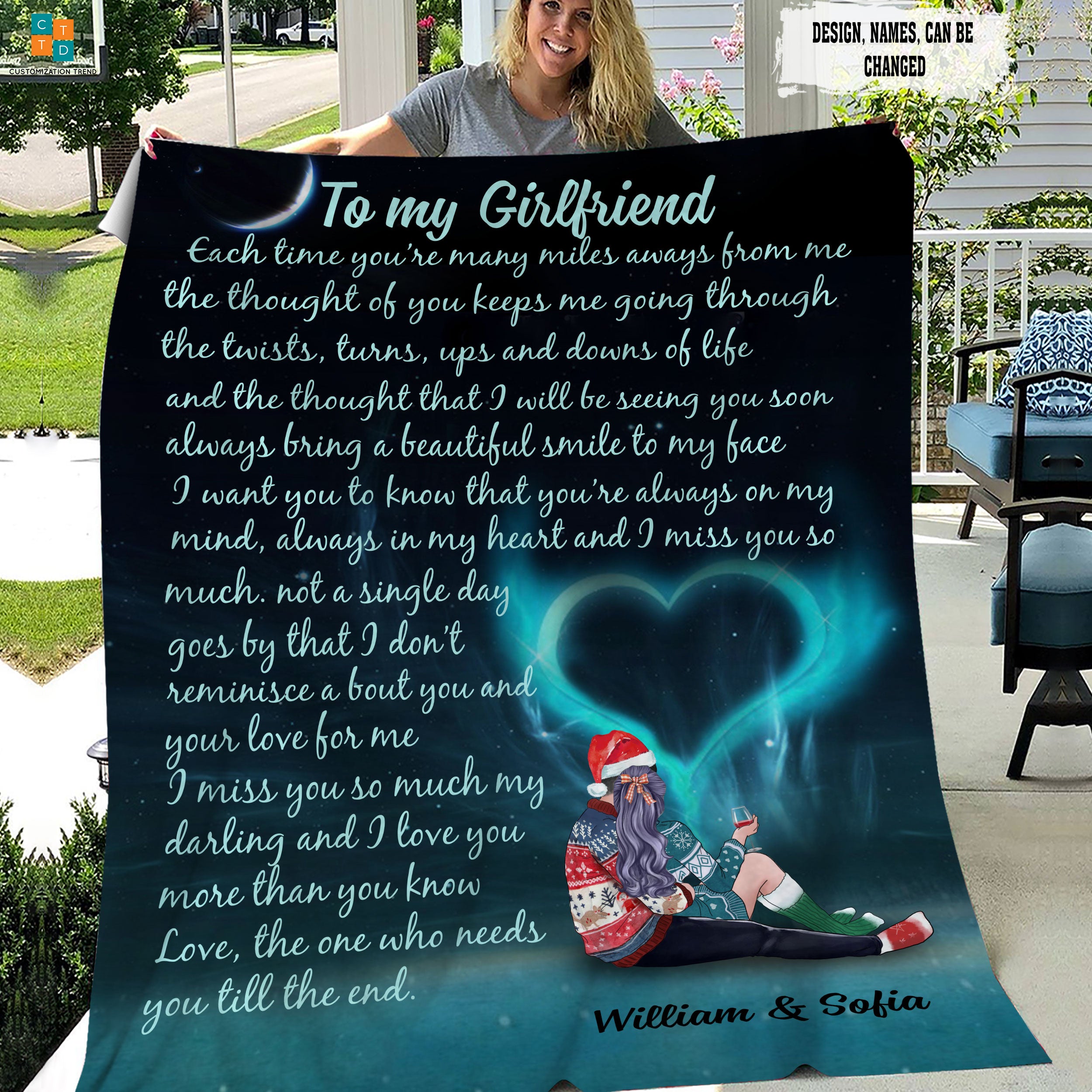 Personalized To My Girlfriend  Love, The One Who Need You Till The One  Blanket , Custome Couple , Lover Blanket