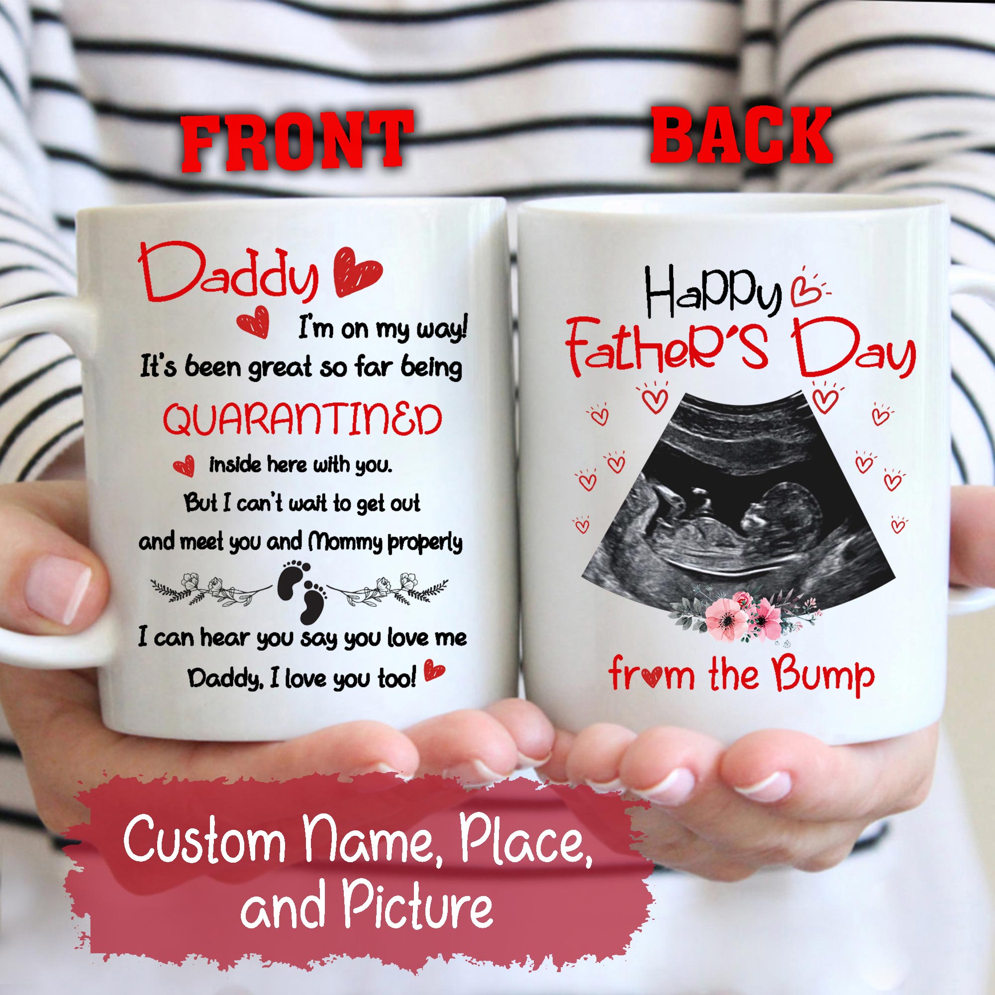 Personalized  4th of July  Daddy I'm On My Way Custom Mug , Custom Friend , Bestie , Sister Mug