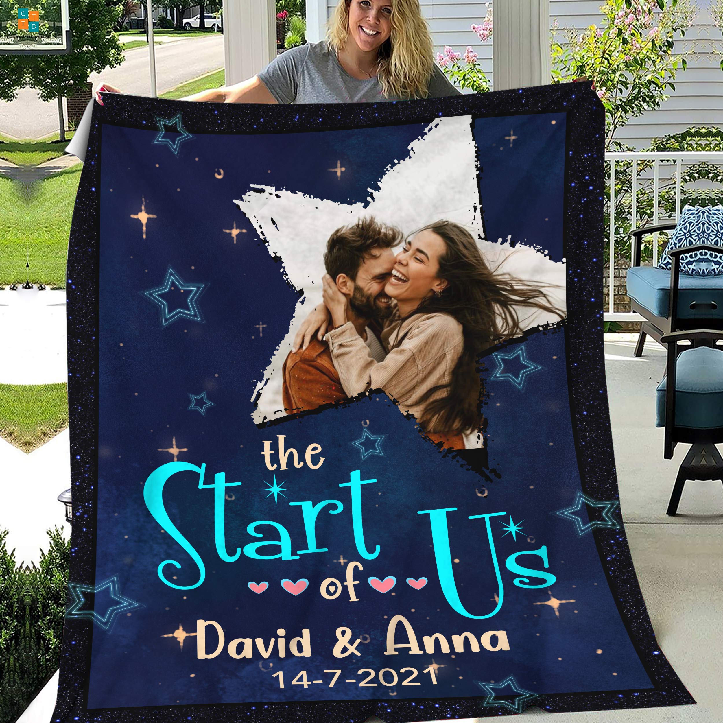 Personalized The Star Of Us Blanket, Custom Couple, Lover Blanket