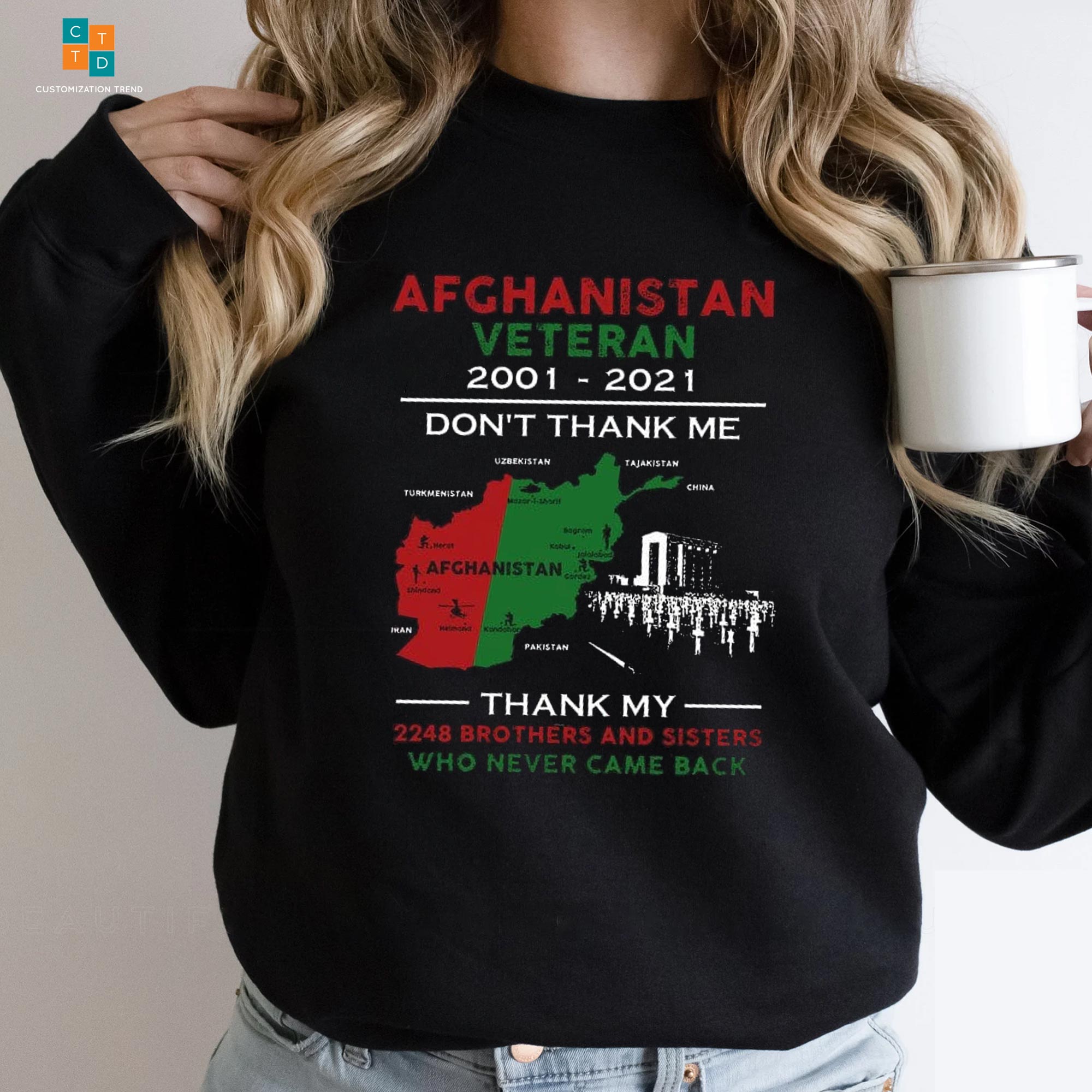 Afghanistan Veteran 2001 2021 Don’t Thank Me Veteran Hoodie, Shirt