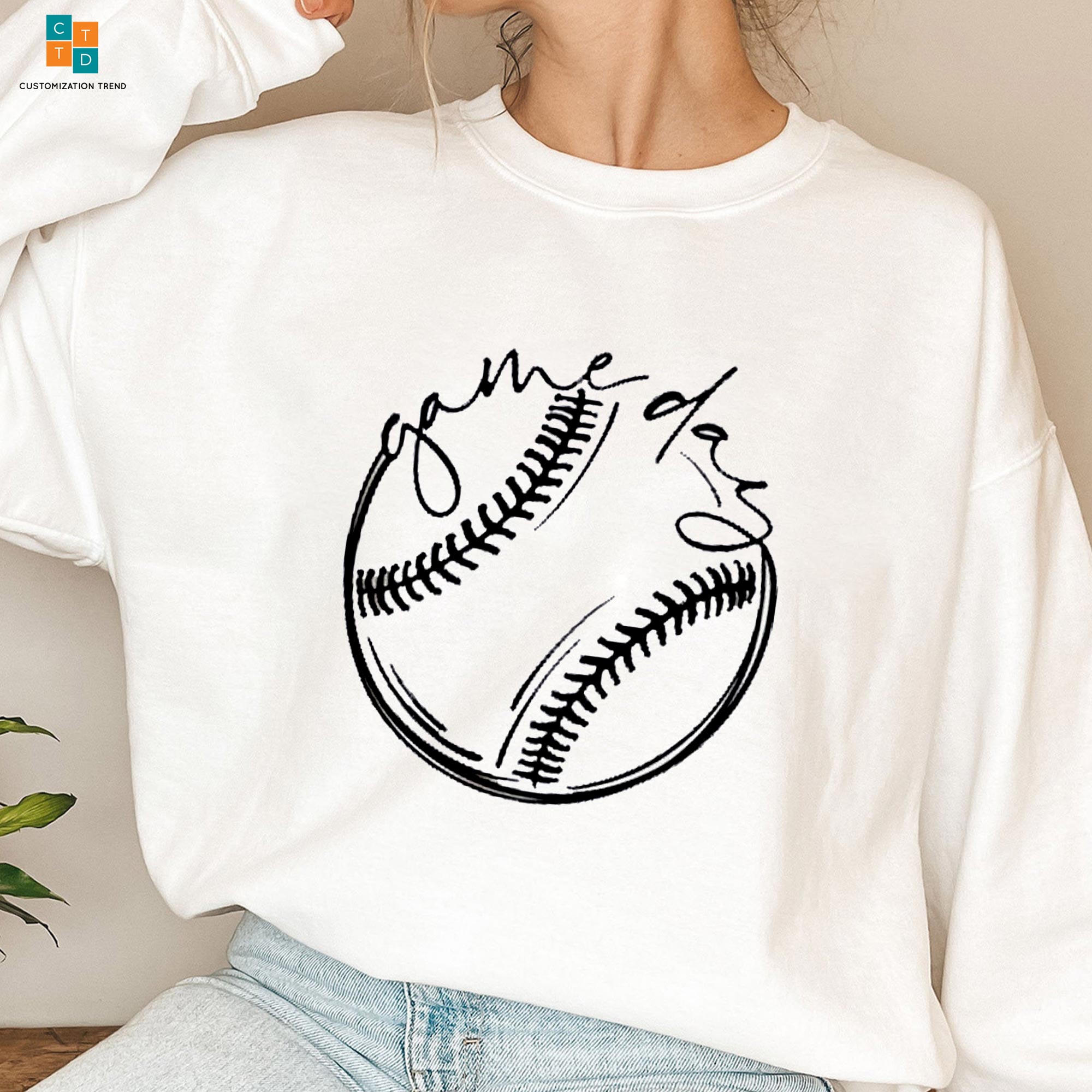 Baseball Game Day Hoodie, Shirt