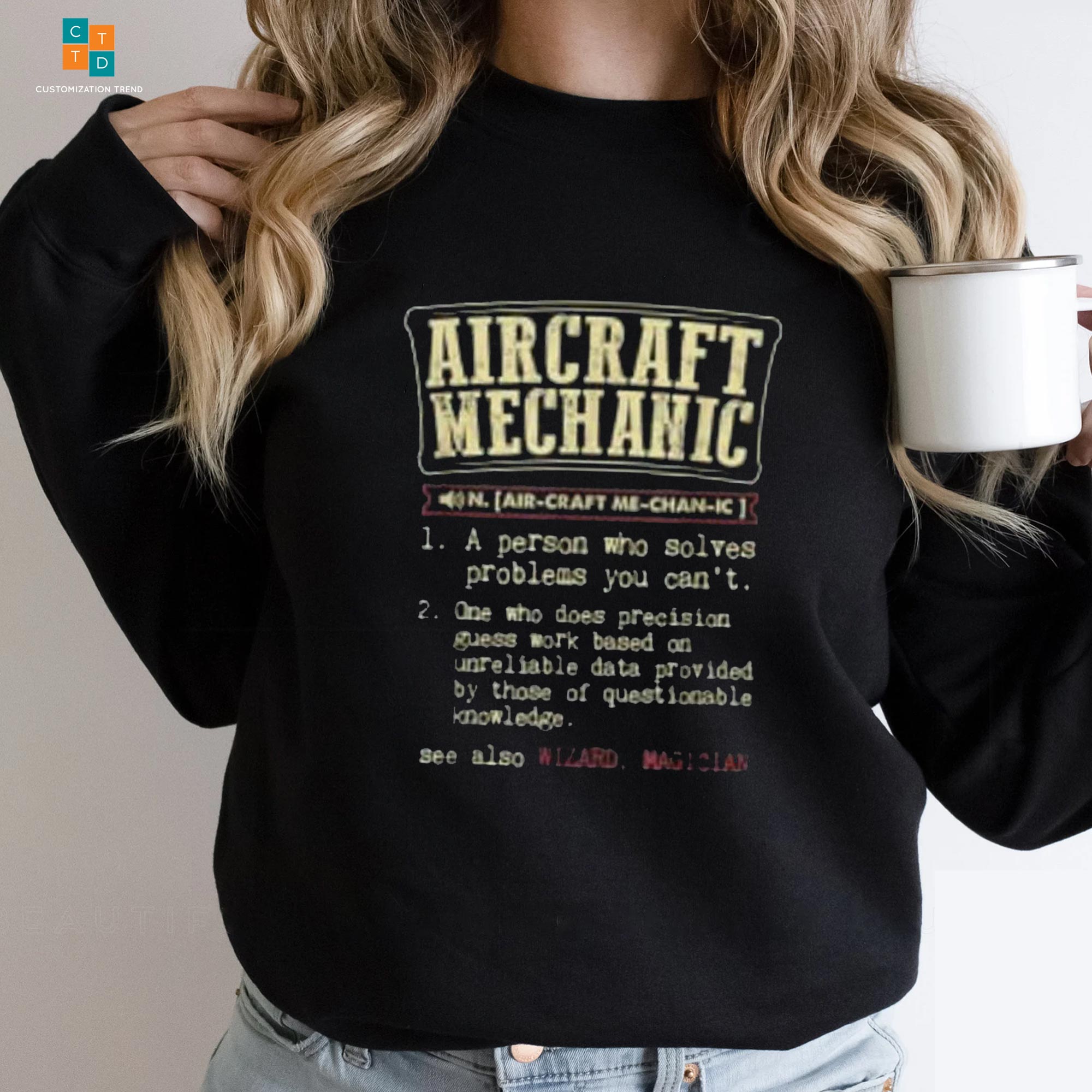 Air Craft Mechanic A Person Who Solves Problems You Can’t Mechanic Hoodie, Shirt