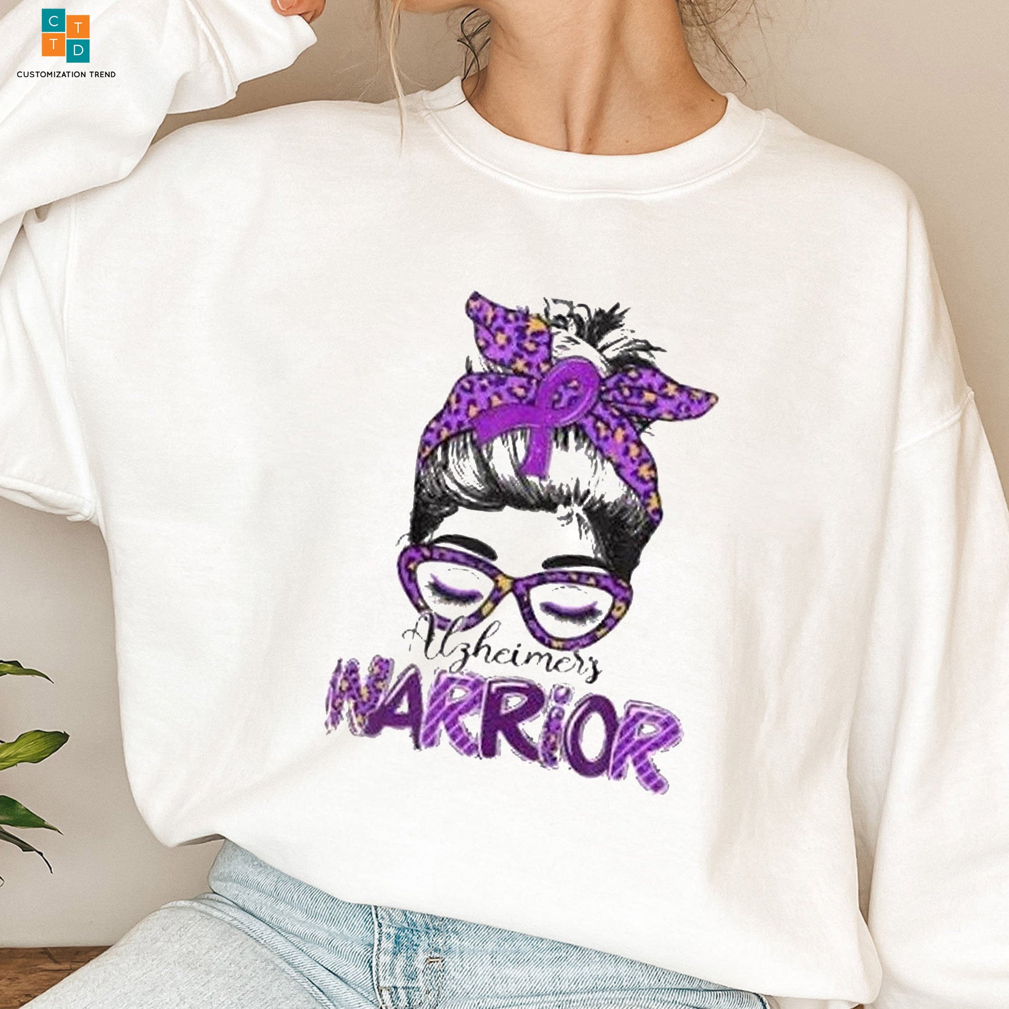 Alzheimer’s Warrior Woman Alzheimer’s Awareness Hoodie, Shirt
