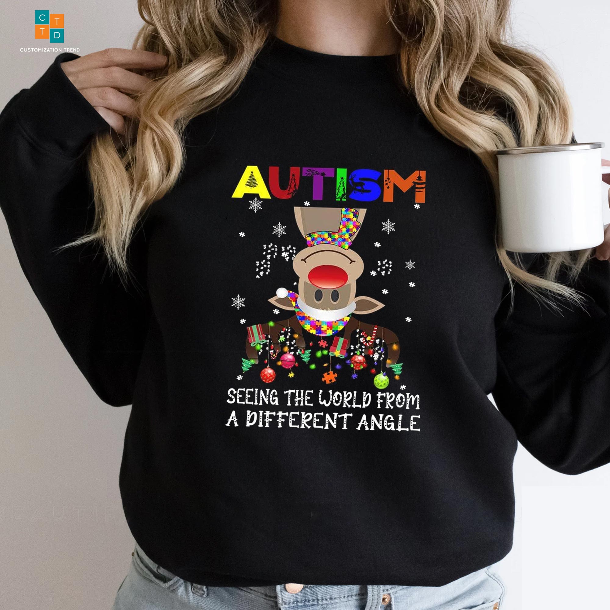 Autism Seeing The World From A Different Angle Hoodie, Shirt