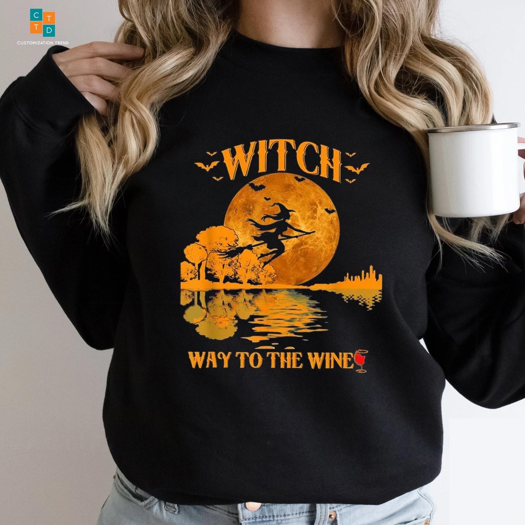 Witch Way To The Wine Halloween Hoodie, Shirt