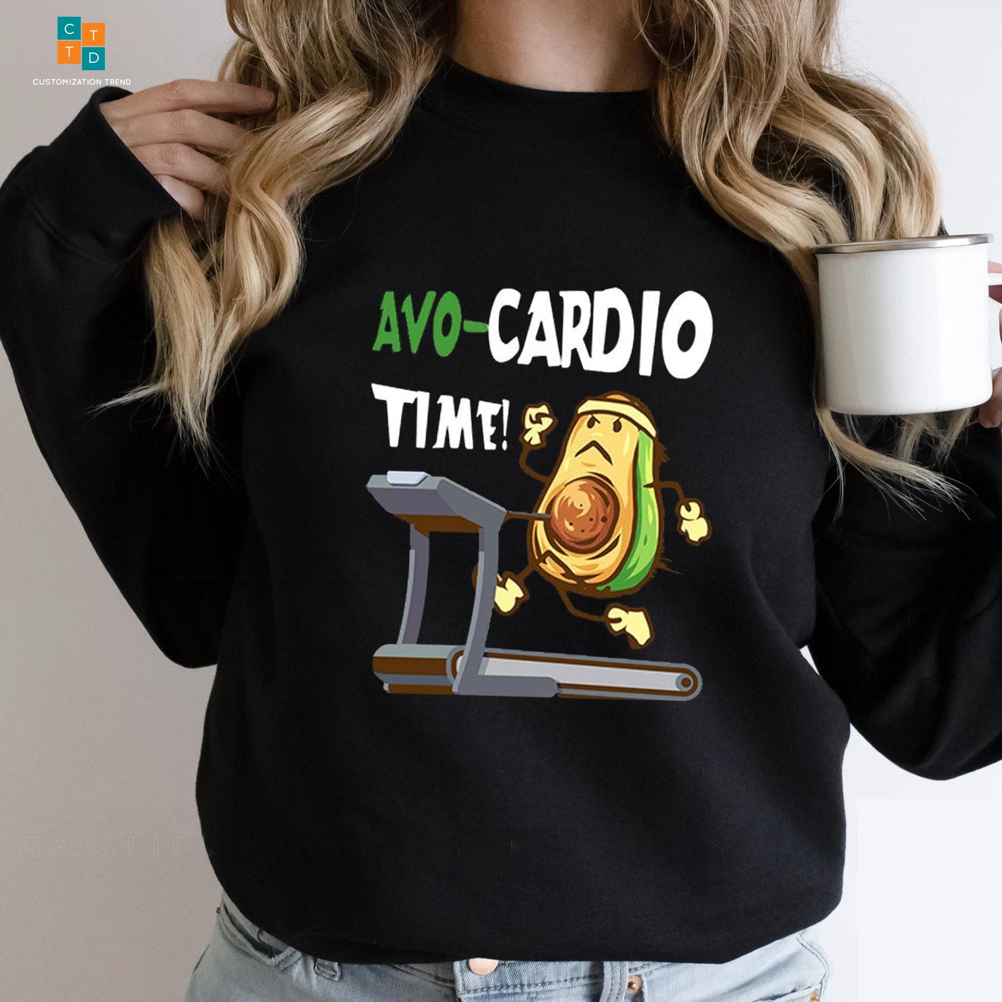 Avo Cardio Time Exercise Hoodie, Shirt