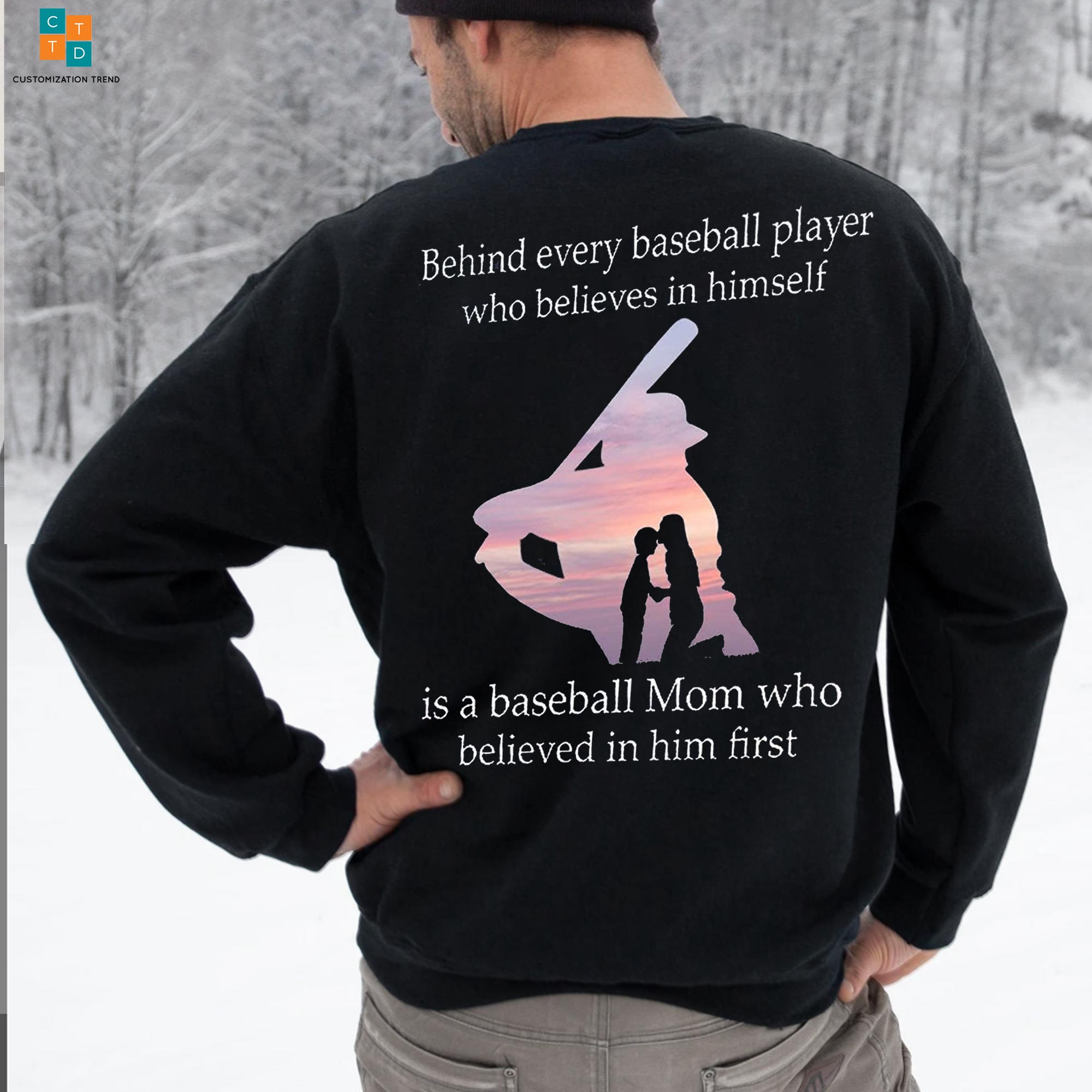 Behind Every Baseball Player Who Believes In Himsefl Baseball Player Hoodie, Shirt