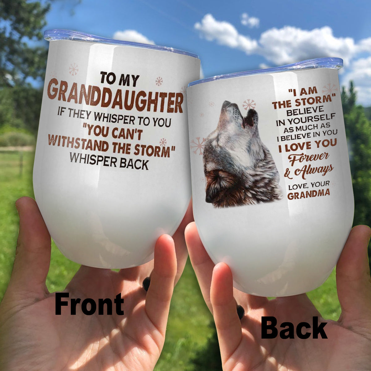 Wolf You’ll Never Walk Alone Wine Tumbler, Diabetes Awareness Wine Tumbler