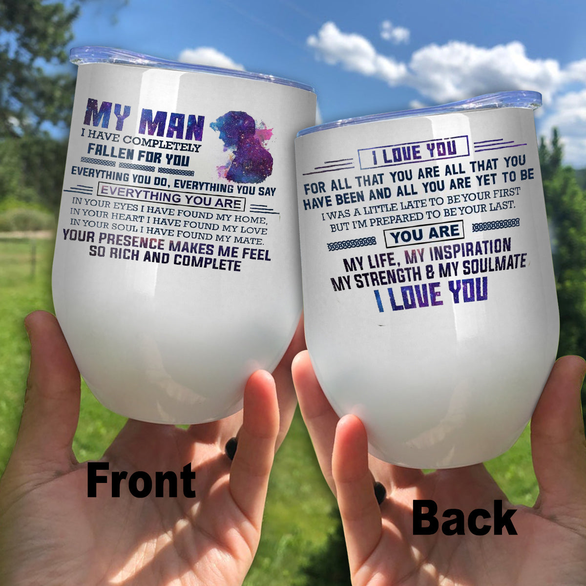 My Man I Have Completely Wine Tumbler, Mother And Son Wine Tumbler