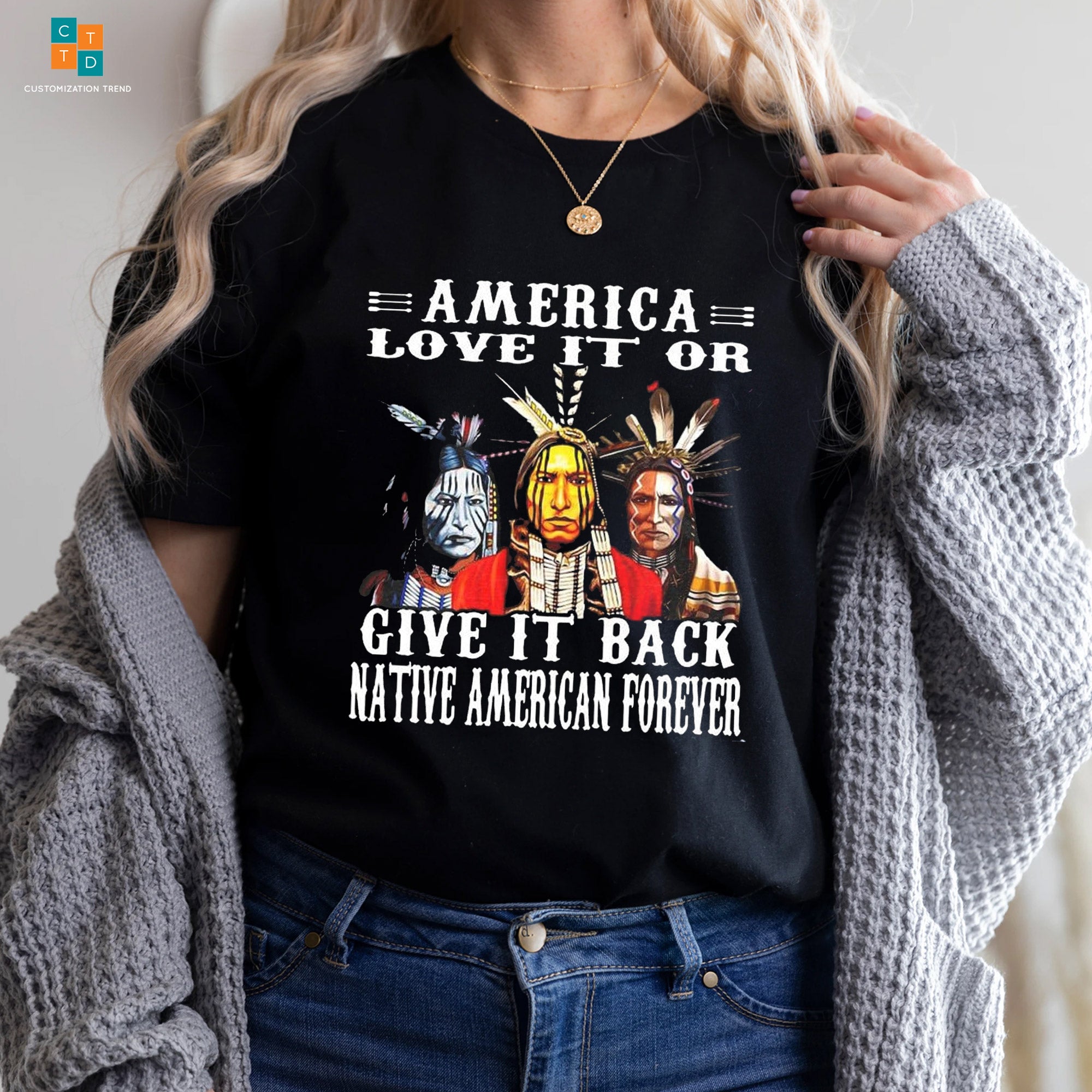 America Love It Or Give It Back Native America Forever Hoodie, Shirt