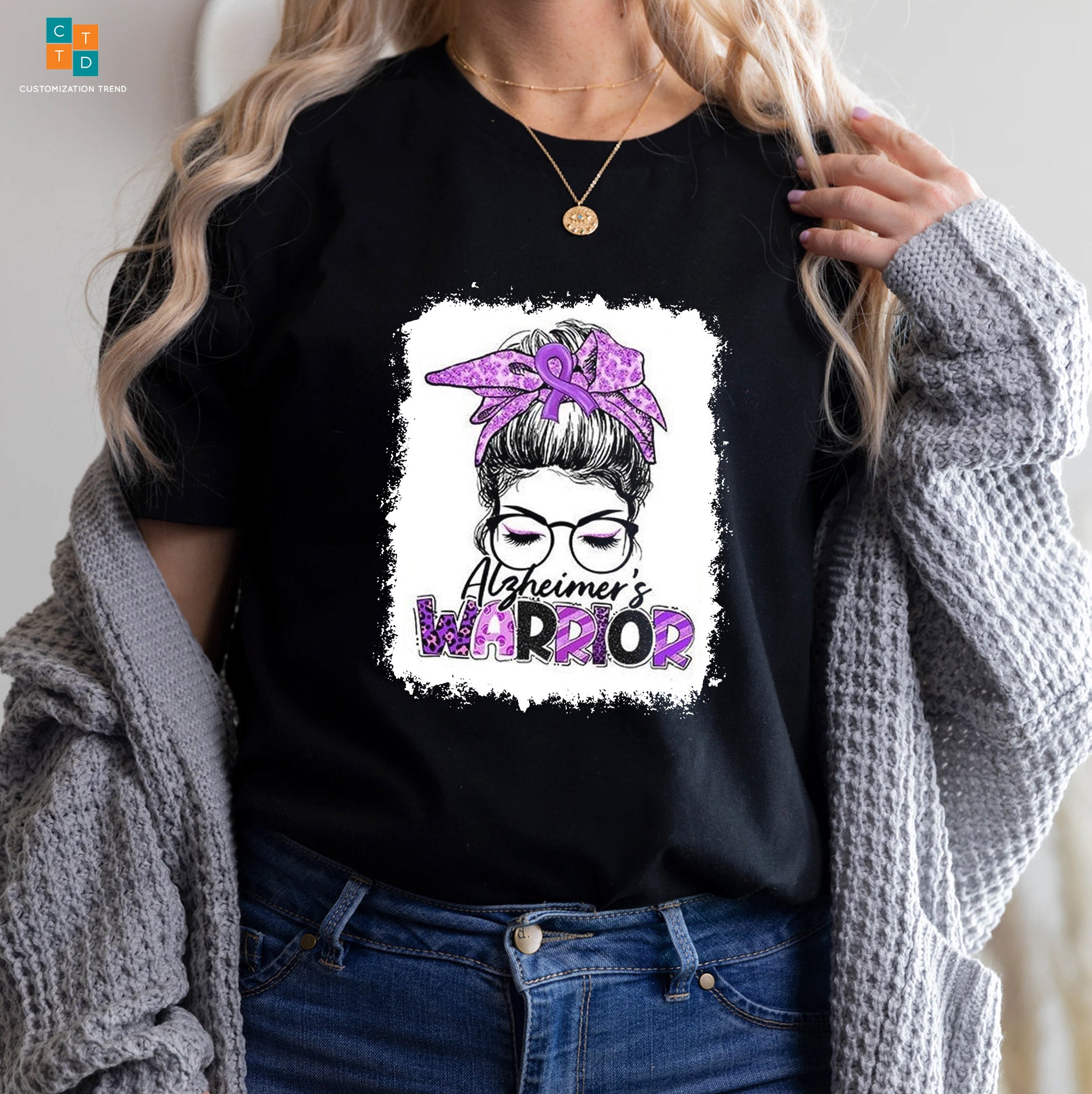 Alzheimer’s Awareness Alzheimer’s Warrior Woman Hoodie, Shirt