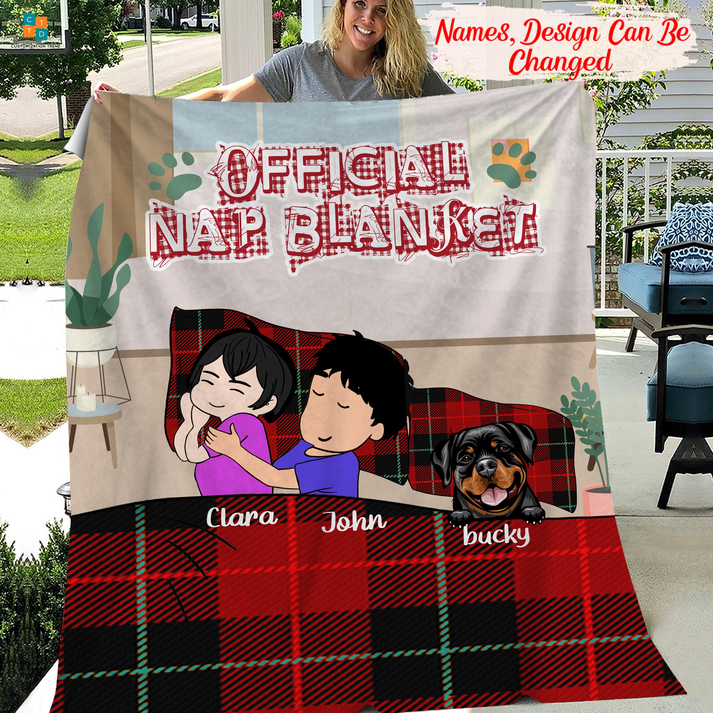 Personalized Official Nap Blanket  Blanket , Custome Couple Blanket