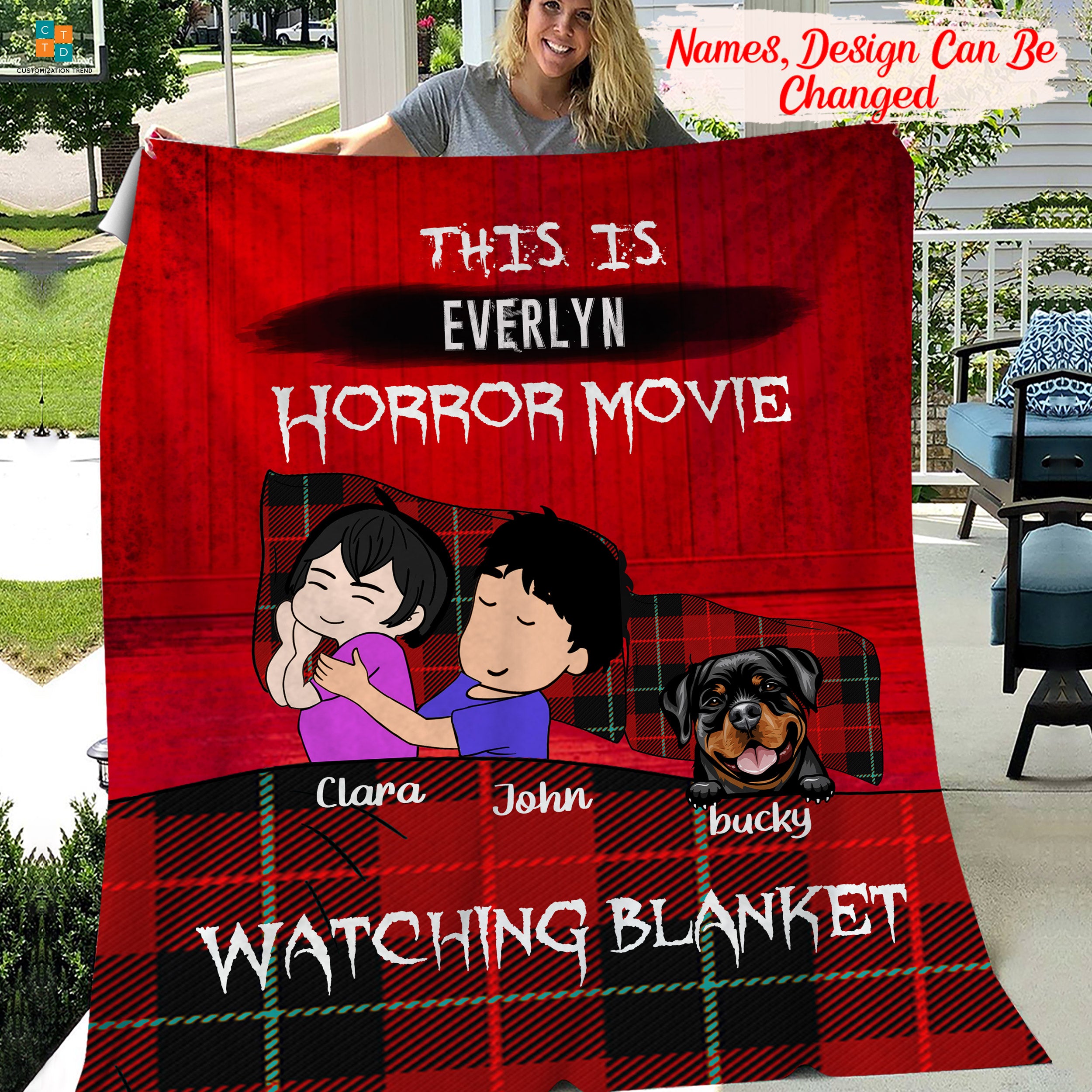 Personalized This Is Horror , Watching Blanket  Blanket , Custome Couple Blanket