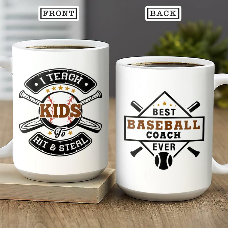 Personalized Baseball Coach I Teach Kids To Hirt And Steal Mug , Custom Baseball Player Mug