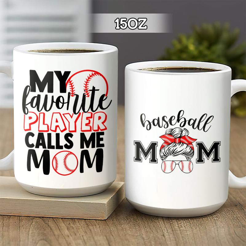 Personalized  Baseball Mom My Favourite Player Calls Me Mom Mug , Custom Mother , Mom Mug