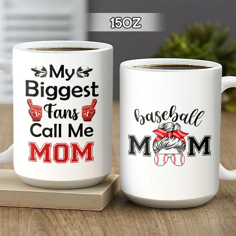 Personalized  Baseball Mom My Biggest Fans Call Me Mom Mug , Custom Mother , Mom Mug