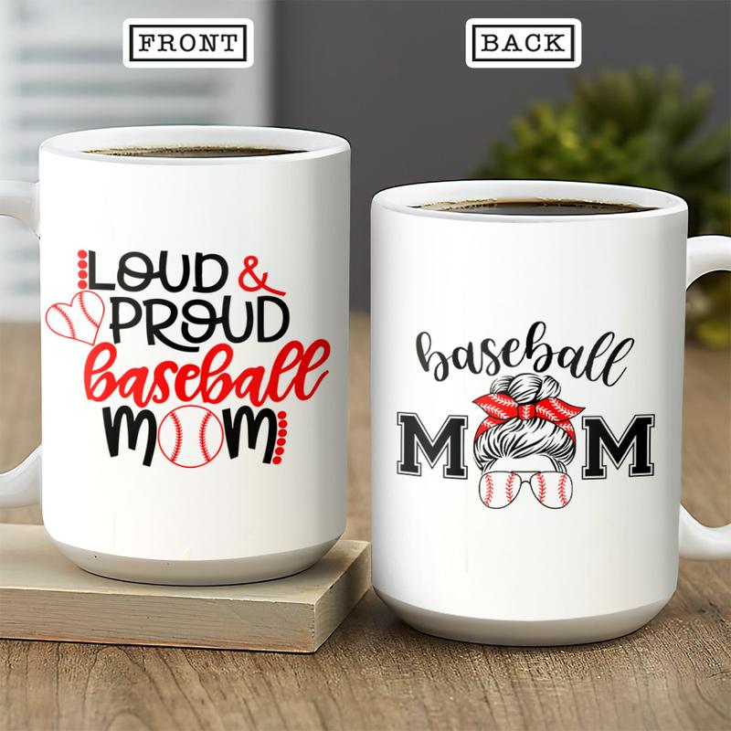 Personalized Baseball Mom Loud And Proud Baseball Mom Mug , Custom Mother , Mom Mug