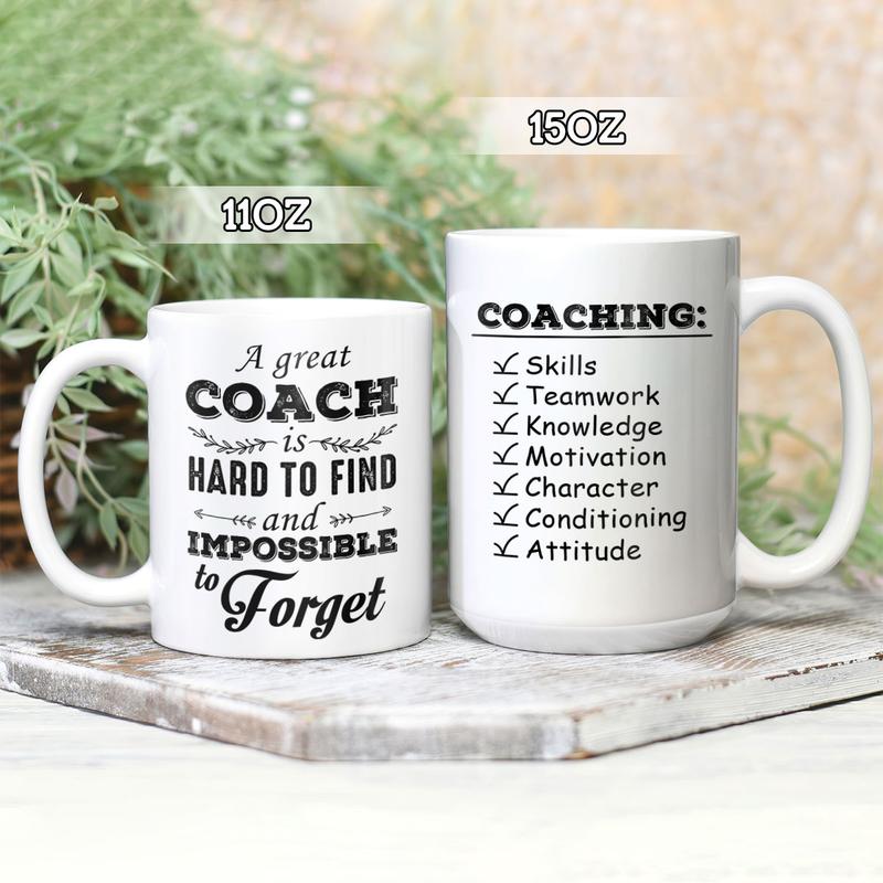 Personalized  Baseball Coach A Great Coach Is Hard To Find And Impossible To Forget Mug , Custom Baseball Player Mug