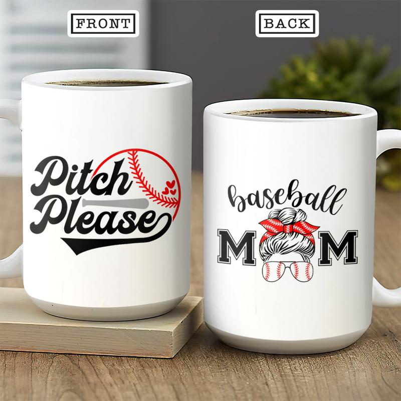 Personalized  Baseball Mom Pitch Please Baseball Bat  Mug , Custom Mother , Mom Mug