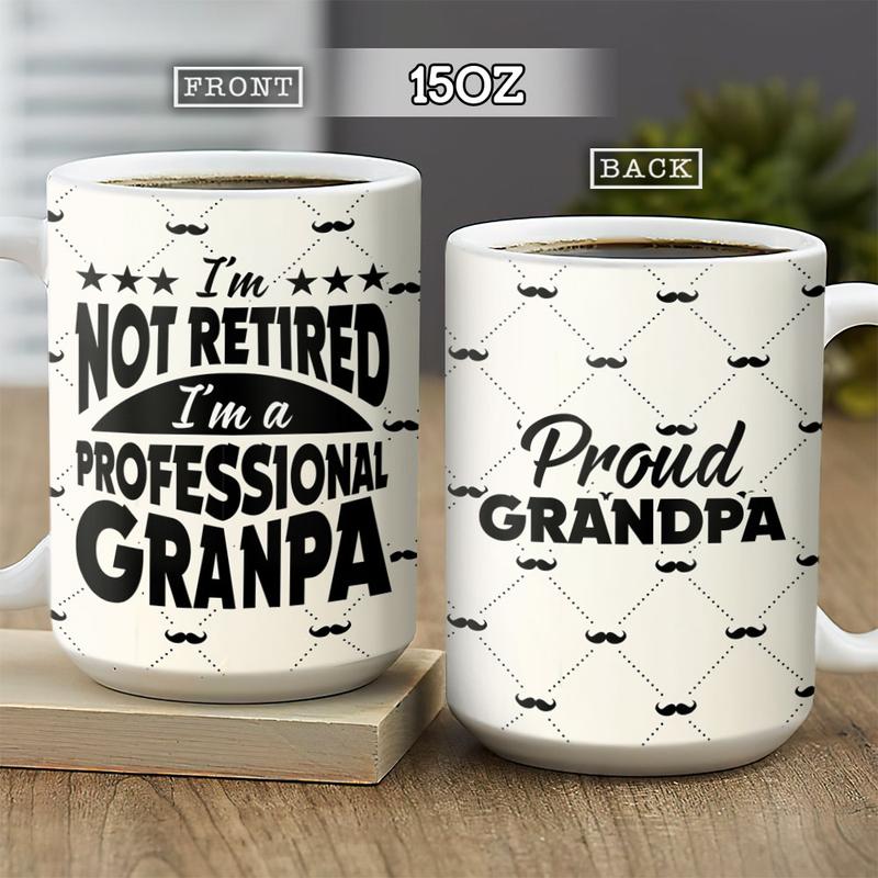 Personalized  Im Not Retired Im A Professional Grandpa Mug , Custom Grandpa Mug