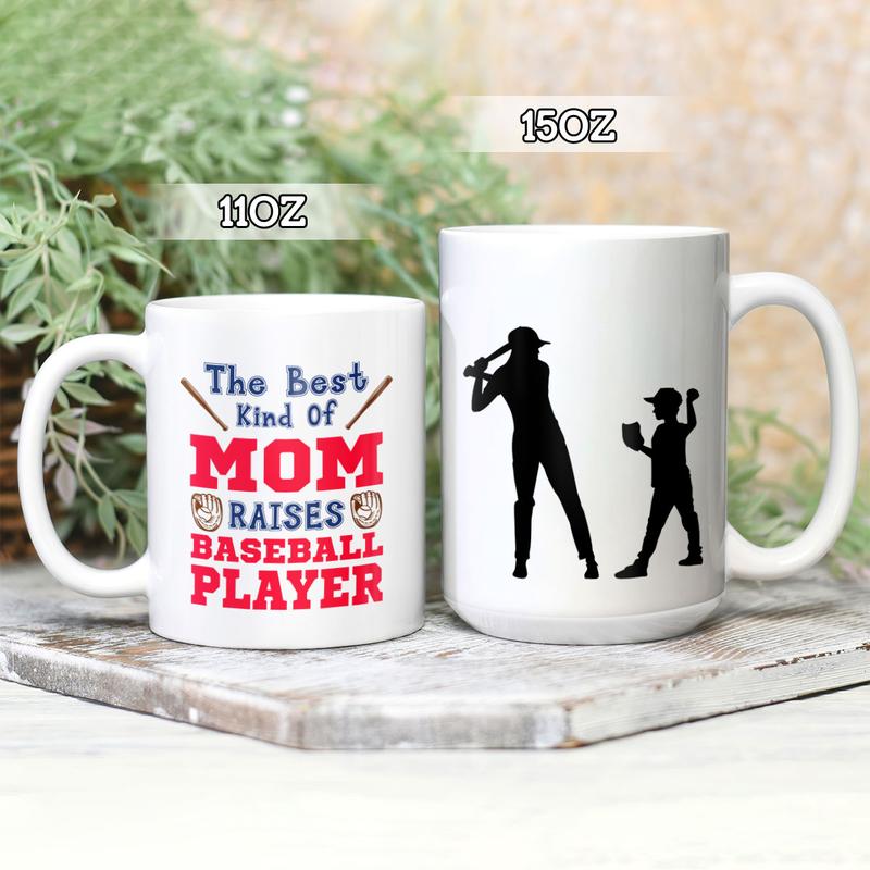 Personalized  Baseball Mom The Best Kind Of Mom Raises Baseball Player Mug , Custom Mother , Mom Mug