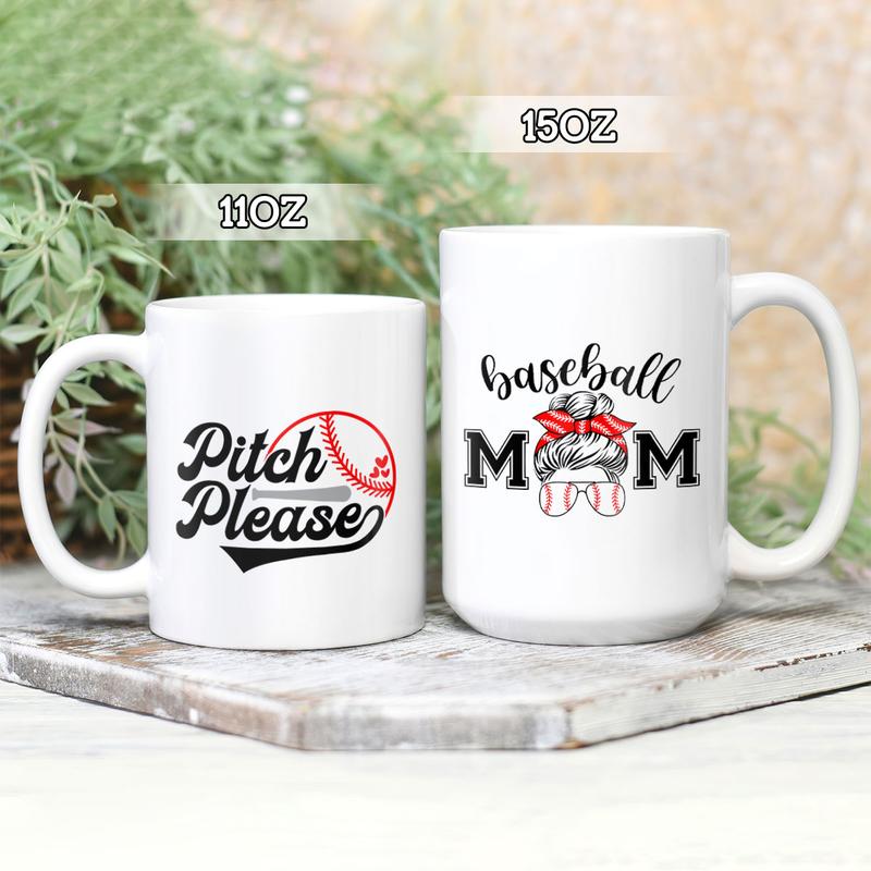 Personalized  Baseball Mom Pitch Please Baseball Bat  Mug , Custom Mother , Mom Mug