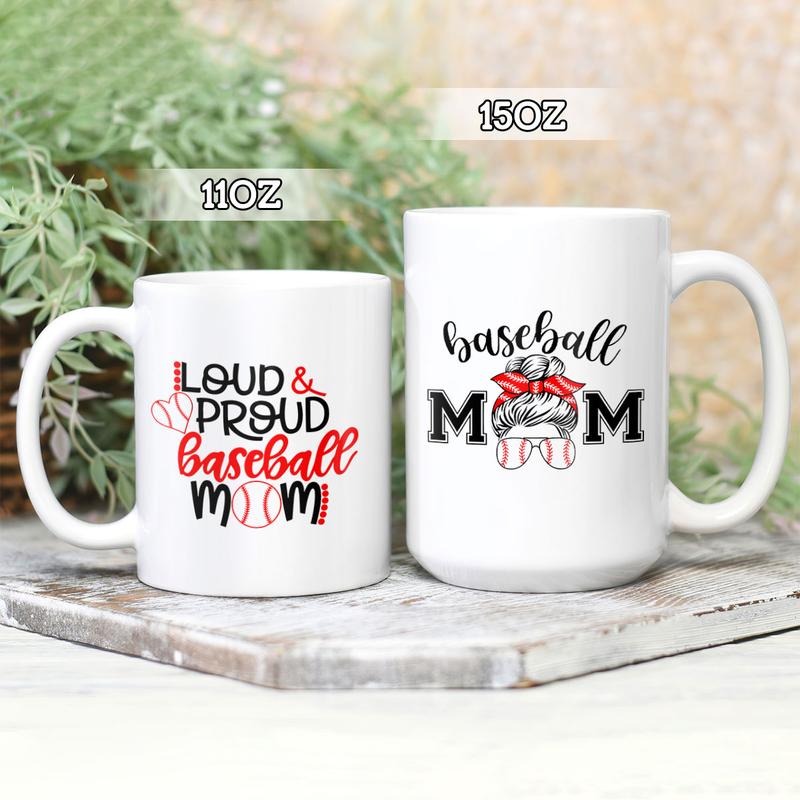 Personalized Baseball Mom Loud And Proud Baseball Mom Mug , Custom Mother , Mom Mug