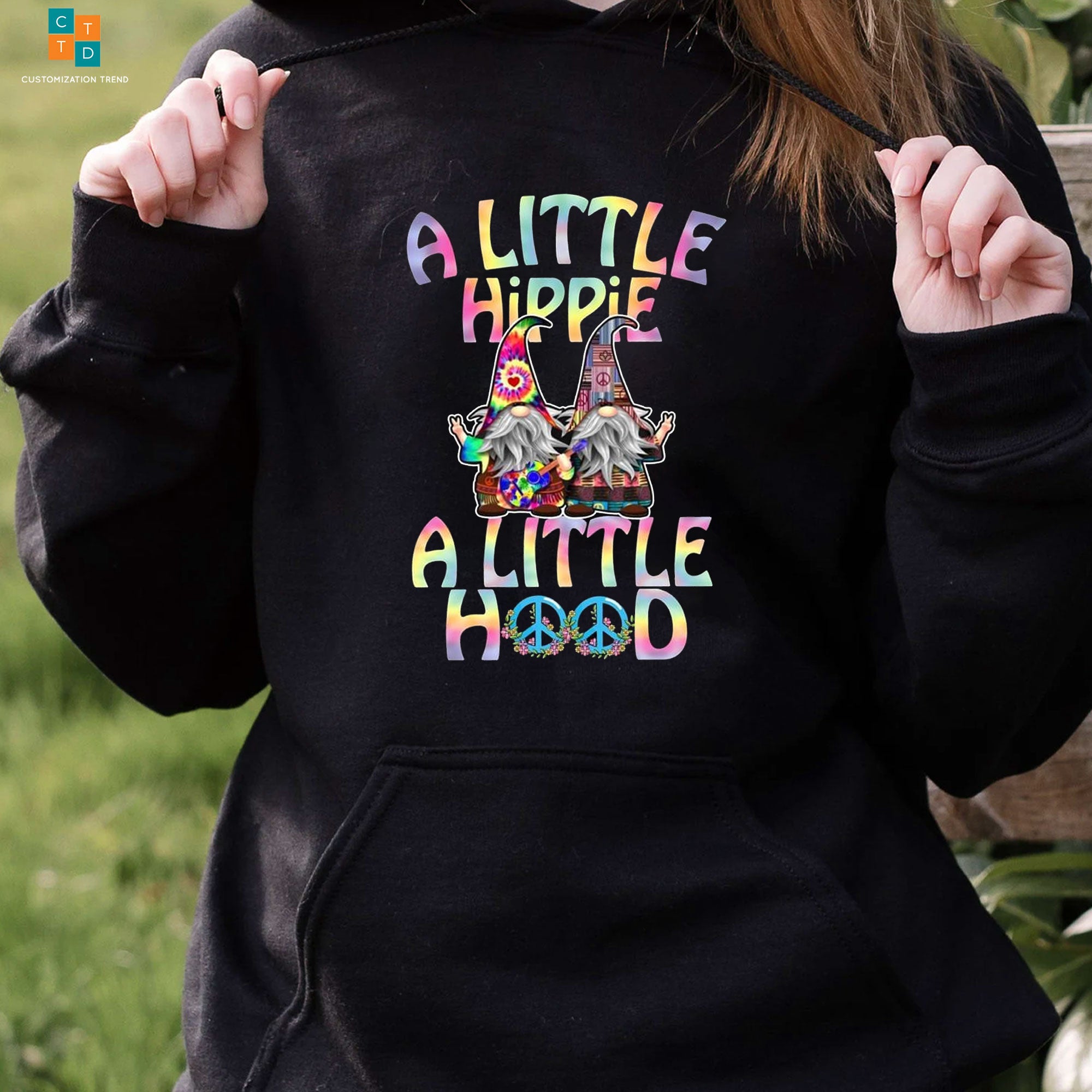 A Little Hippie A Little Hood Gnome Hippie Hoodie, Shirt