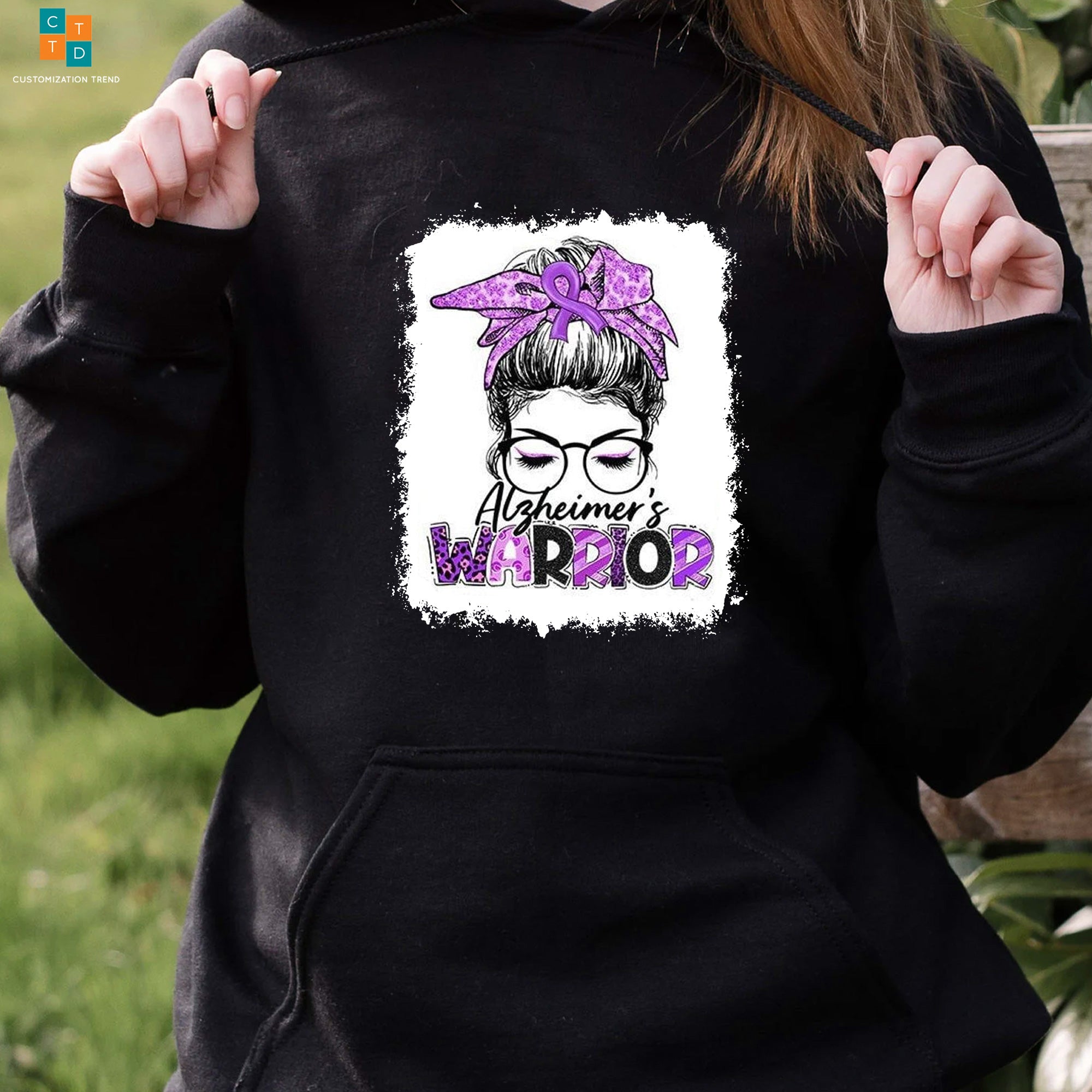 Alzheimer Messed With The Wrong Chick Alzheimer’s Awareness Hoodie, Shirt