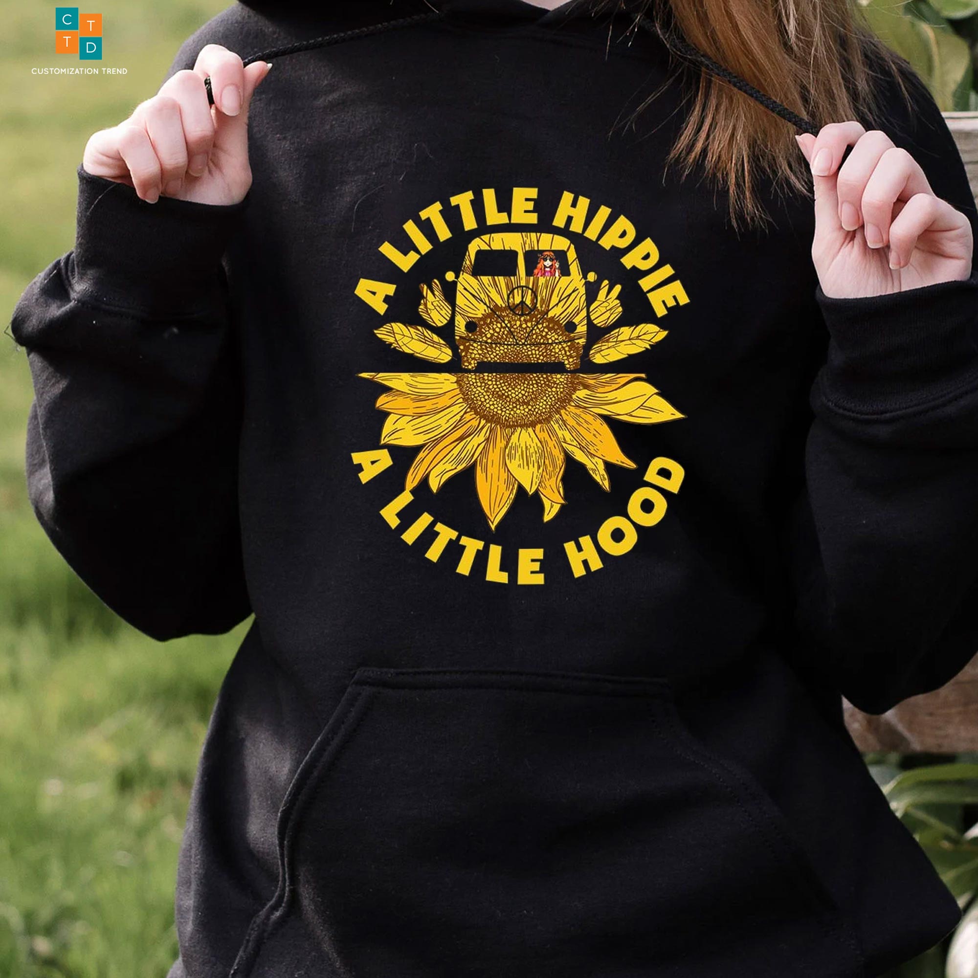 A Little Hippie A Little Hood Sunflower Hippie Hoodie, Shirt