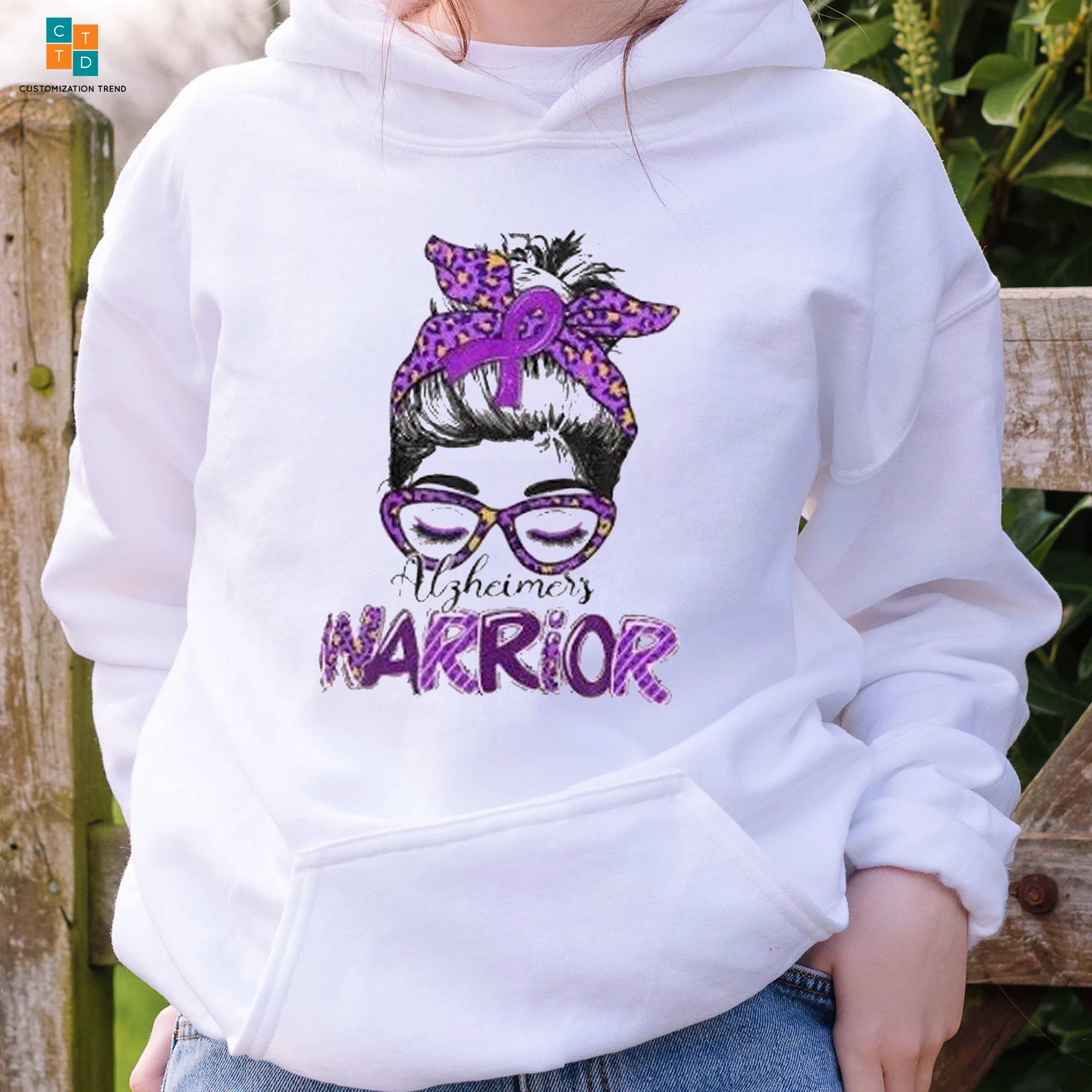 Alzheimer’s Warrior Woman Alzheimer’s Awareness Hoodie, Shirt