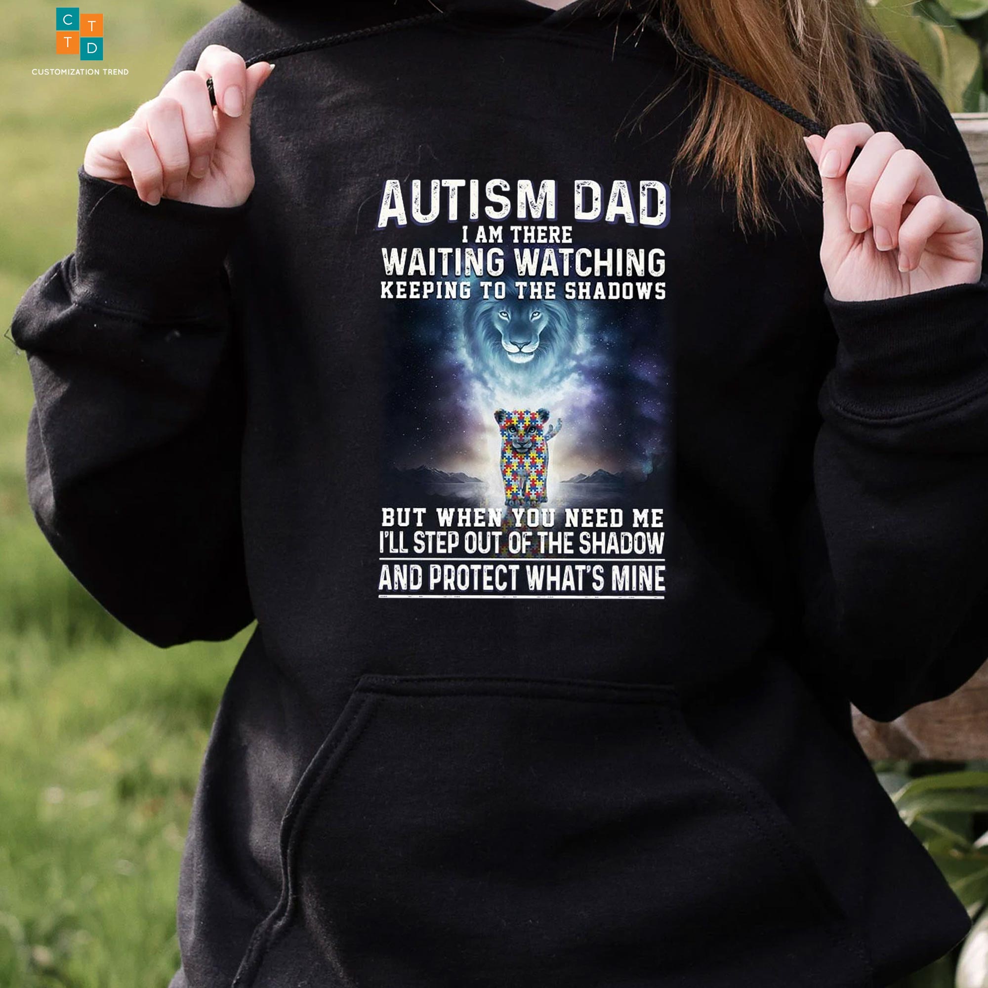 Autism Dad I Am There Waiting Watching Autism Awareness Hoodie, Shirt