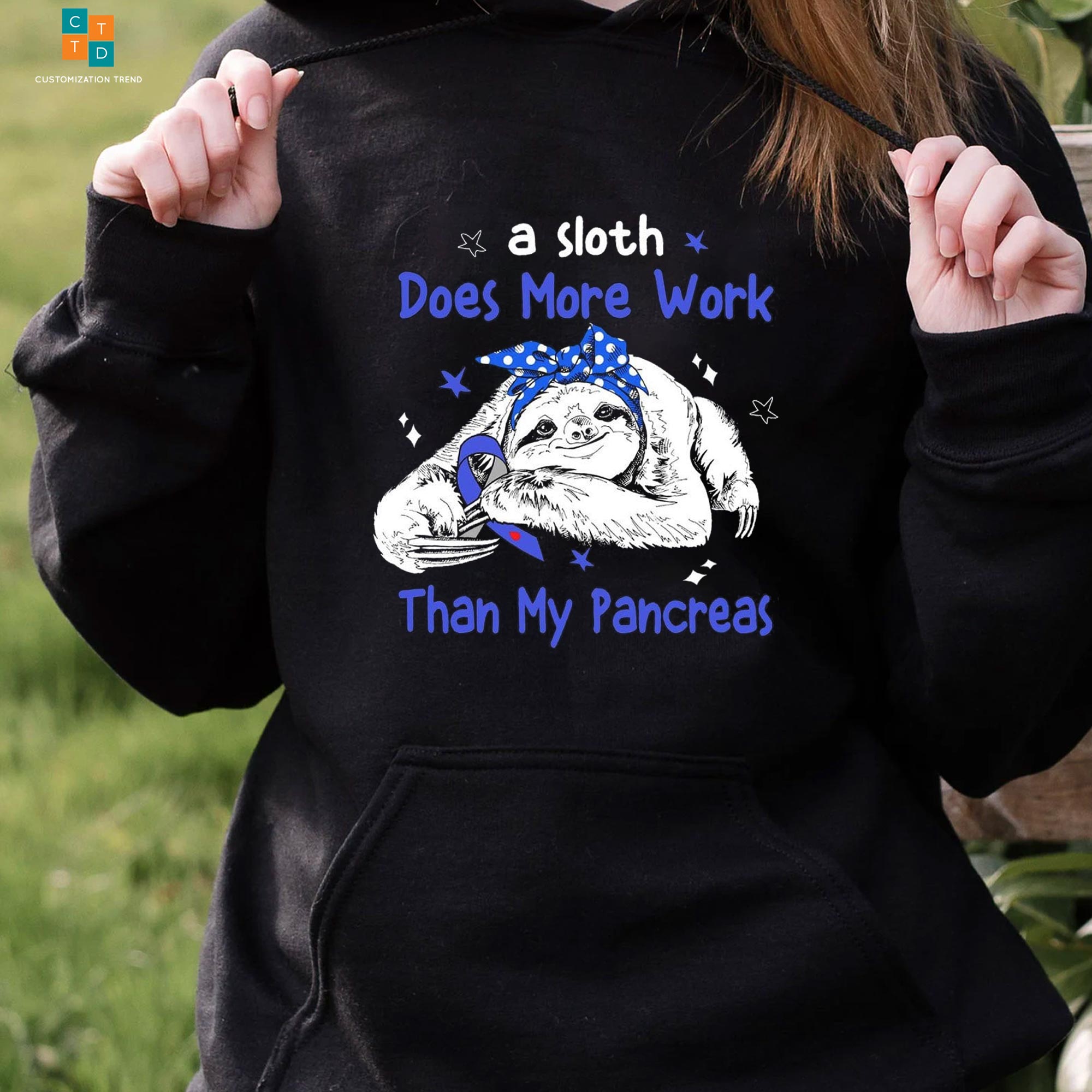 A Sloth Does More Work Than My Pancreas Diabetes Awareness Hoodie, Shirt