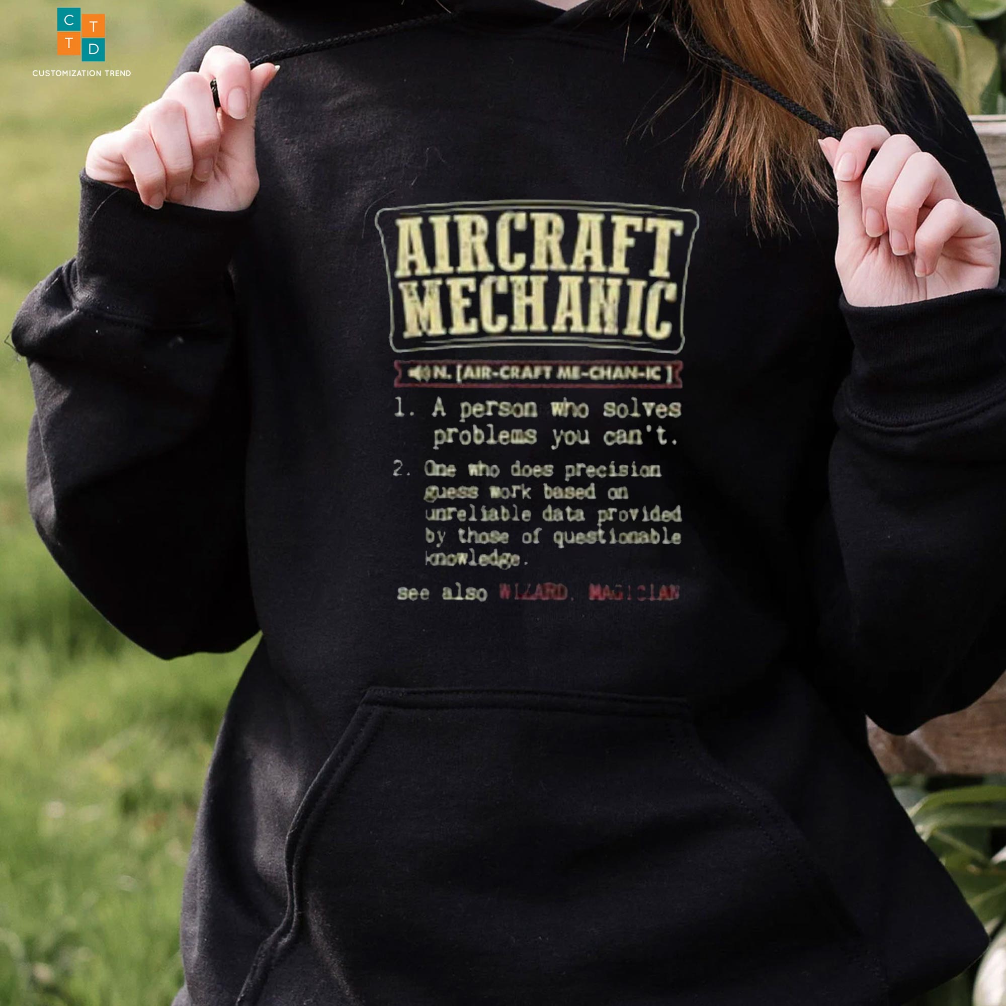 Air Craft Mechanic A Person Who Solves Problems You Can’t Mechanic Hoodie, Shirt