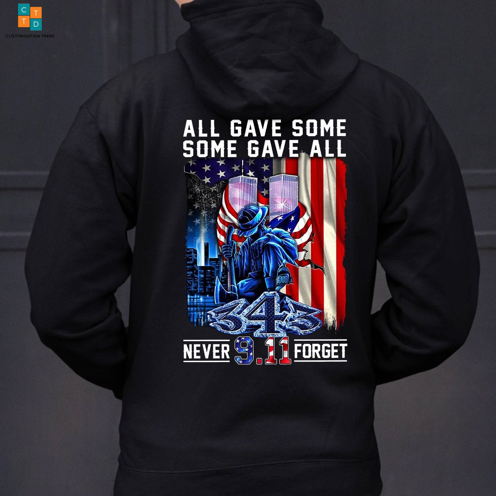 All Gave Some Some Gave Fireman American Flag All Hoodie, Shirt