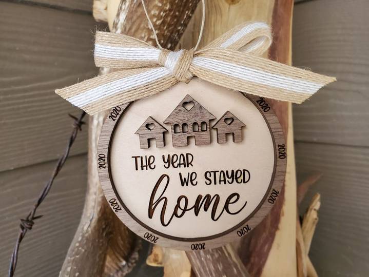 2021 The Year We Stayed Home Circle Ornament, Family Ornament