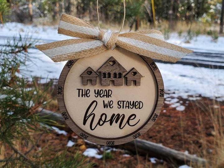 2021 The Year We Stayed Home Circle Ornament, Family Ornament