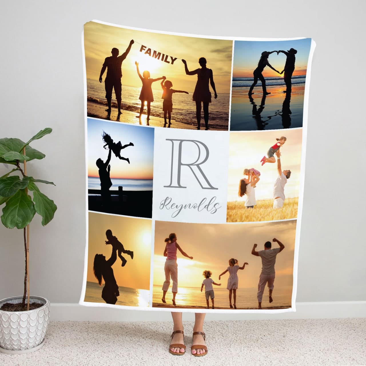 Personalized  Family Blanket Personalized Photo Fleece  Blanket , Custome Family Blanket