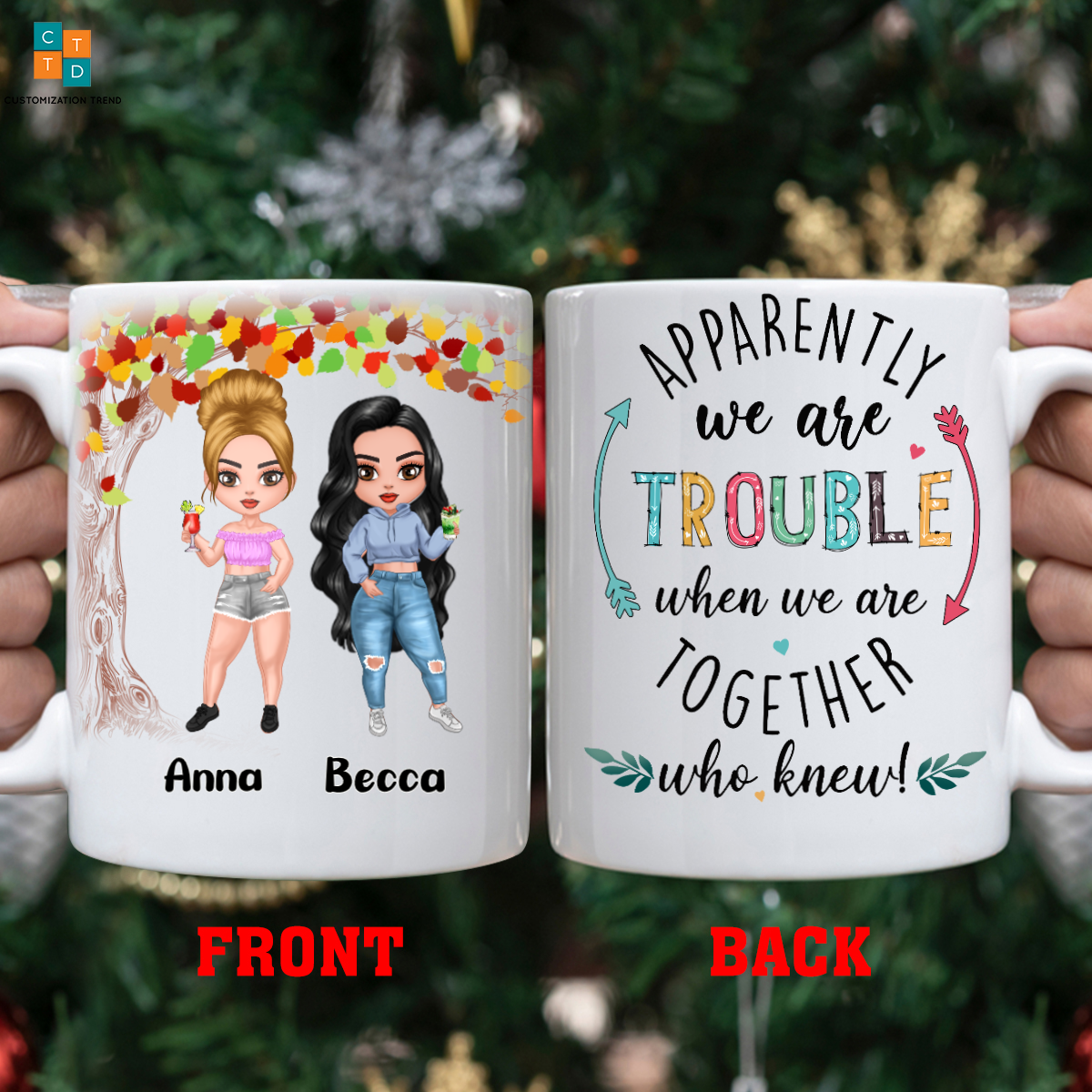 Personalized Are We Drunk Bitch We Might Be Mug ,Custom Friends, Besties, Sisters Mug