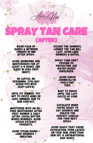 Spray Tan Care After