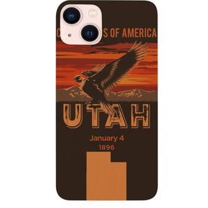 State Utah - UV Color Printed Wood Phone Case - Caselanta - Nook Color Case