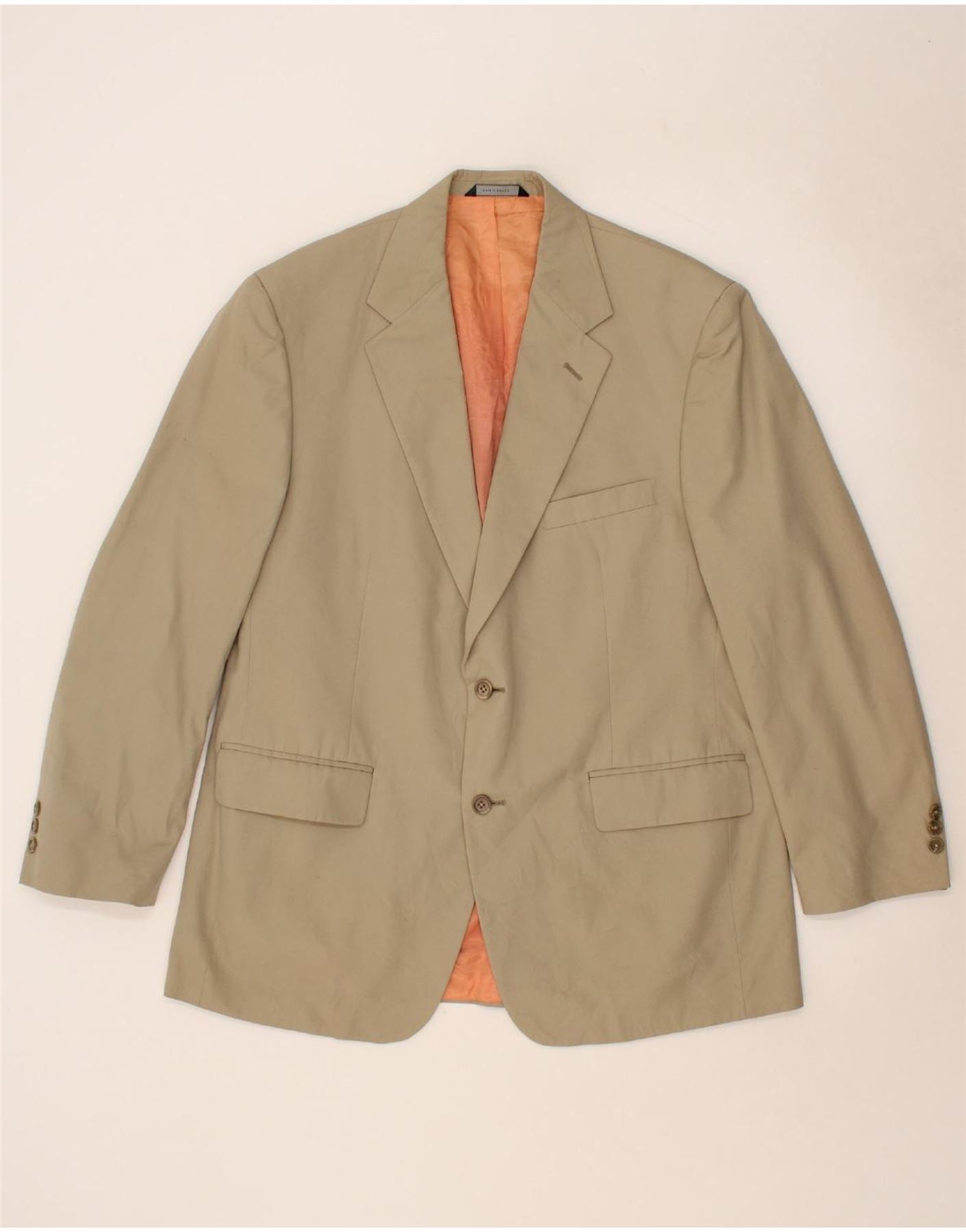 Image of BROOKS BROTHERS Mens 2 Button Blazer Jacket UK 38 Medium Beige