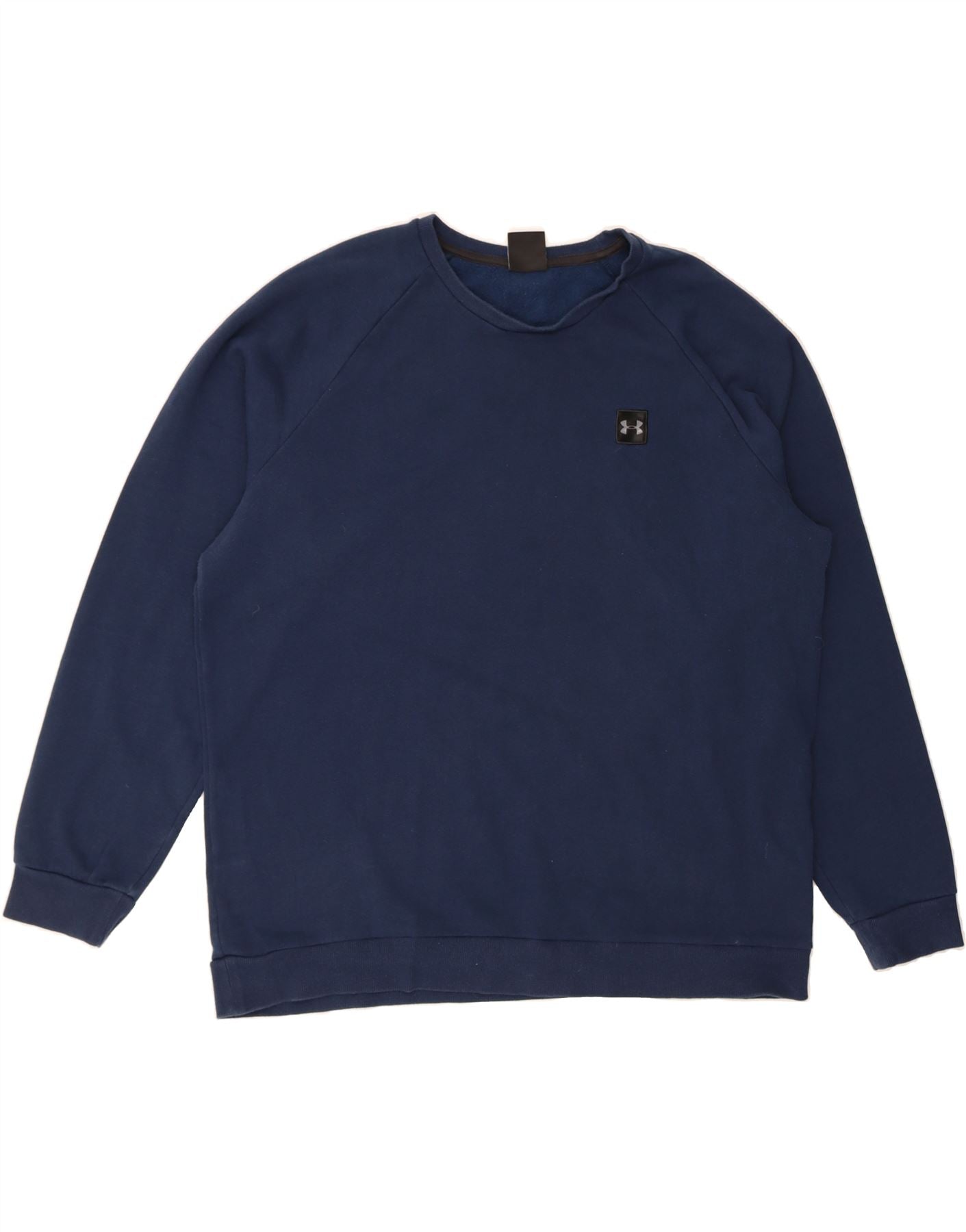 image of UNDER ARMOUR Mens Sweatshirt Jumper 2XL Navy Blue Cotton