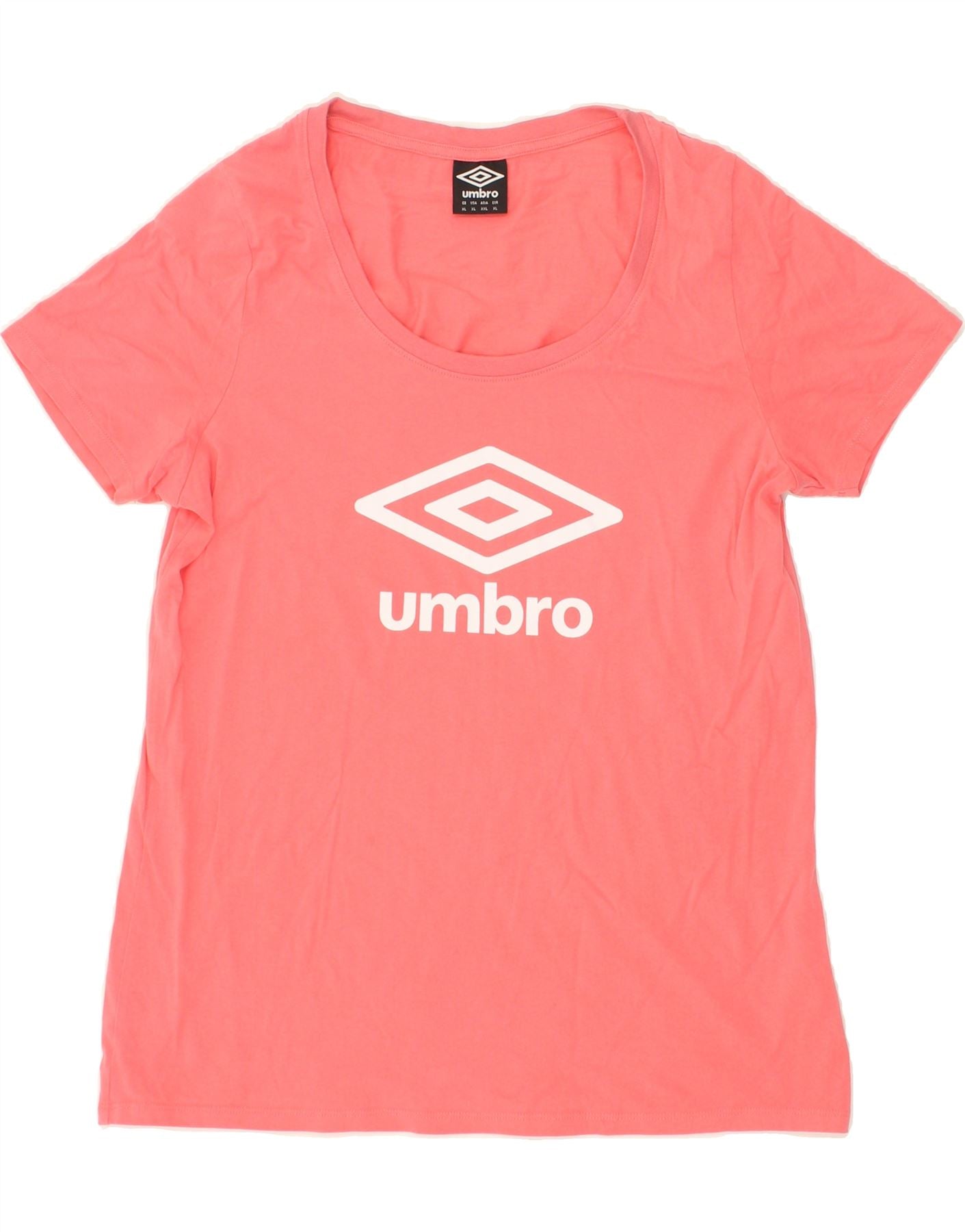 image of UMBRO Womens Graphic T-Shirt Top UK 18 XL Pink Cotton